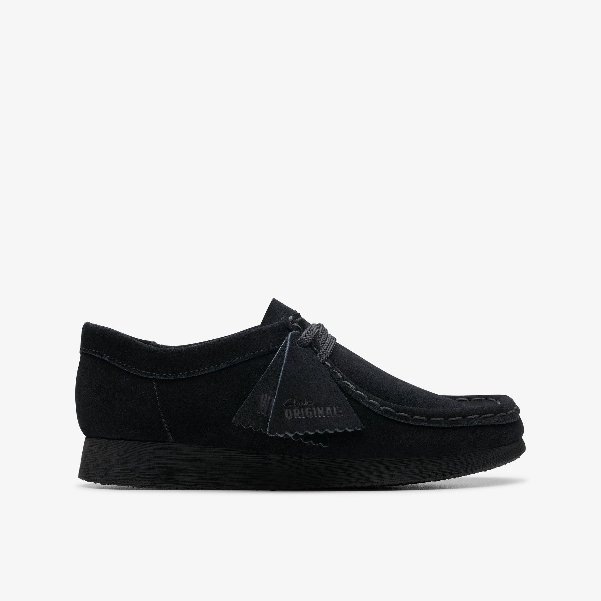 Wallabee Older Black Suede Shoes, view 1 of 6