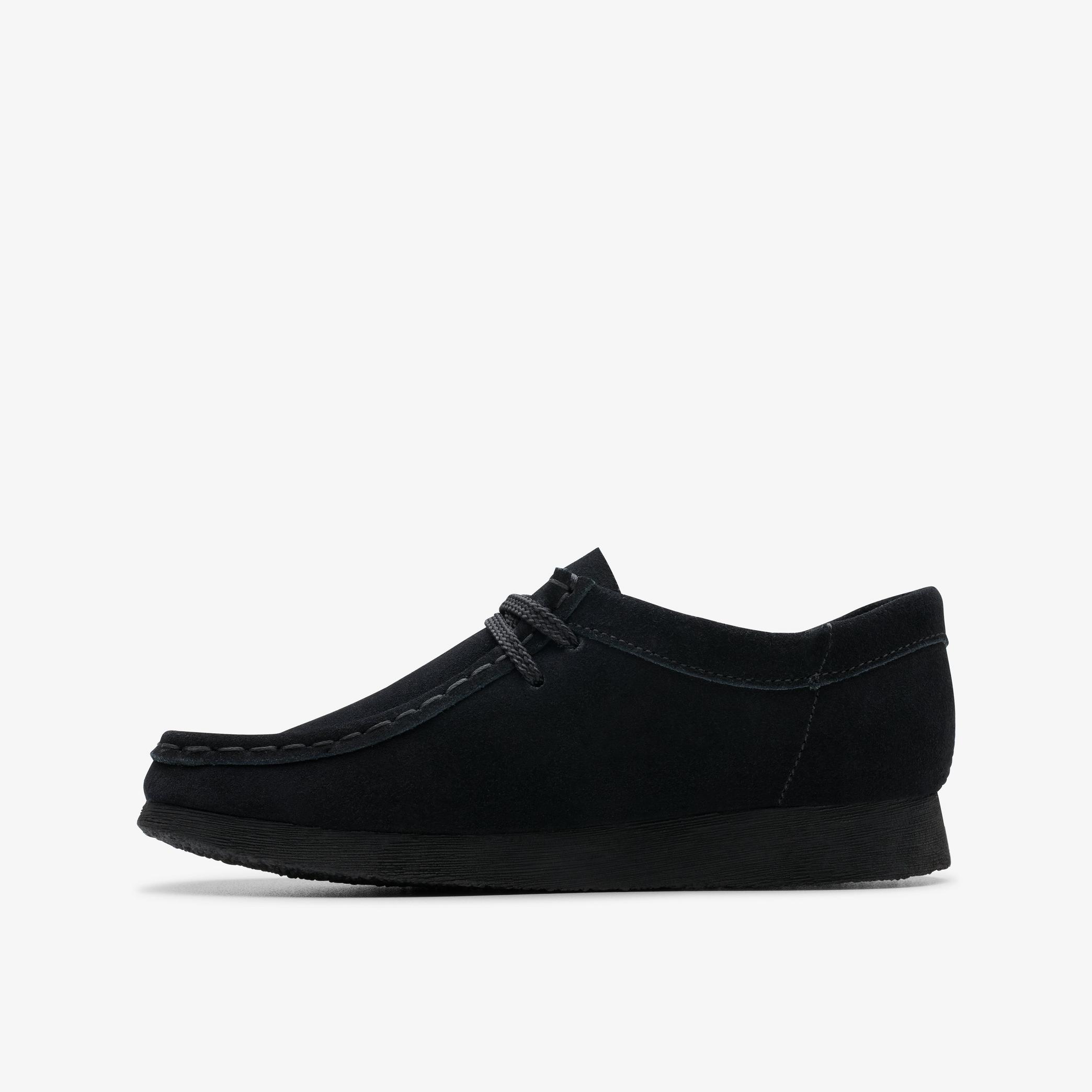 Wallabee Older Black Suede Shoes, view 2 of 6