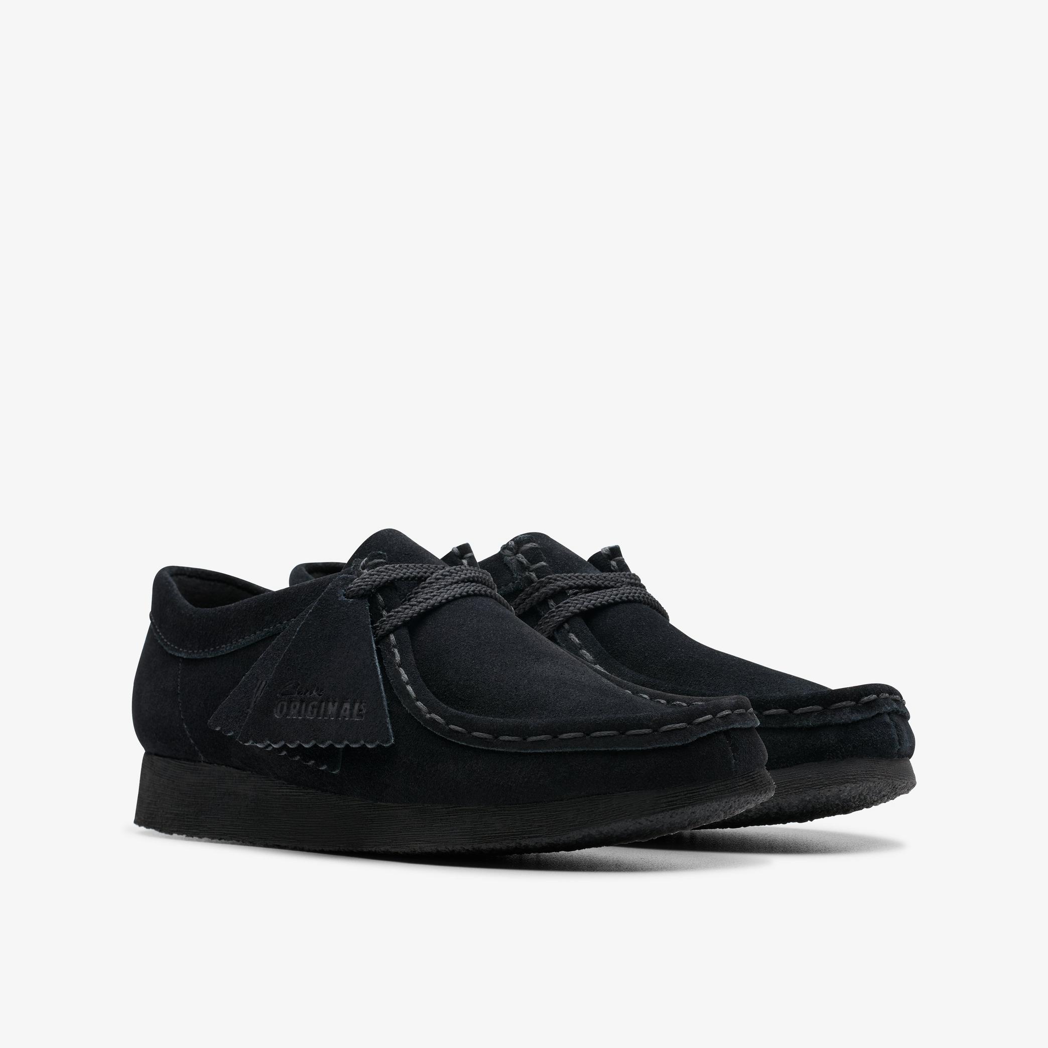 BOYS Wallabee Older Black Suede Shoes | Clarks US