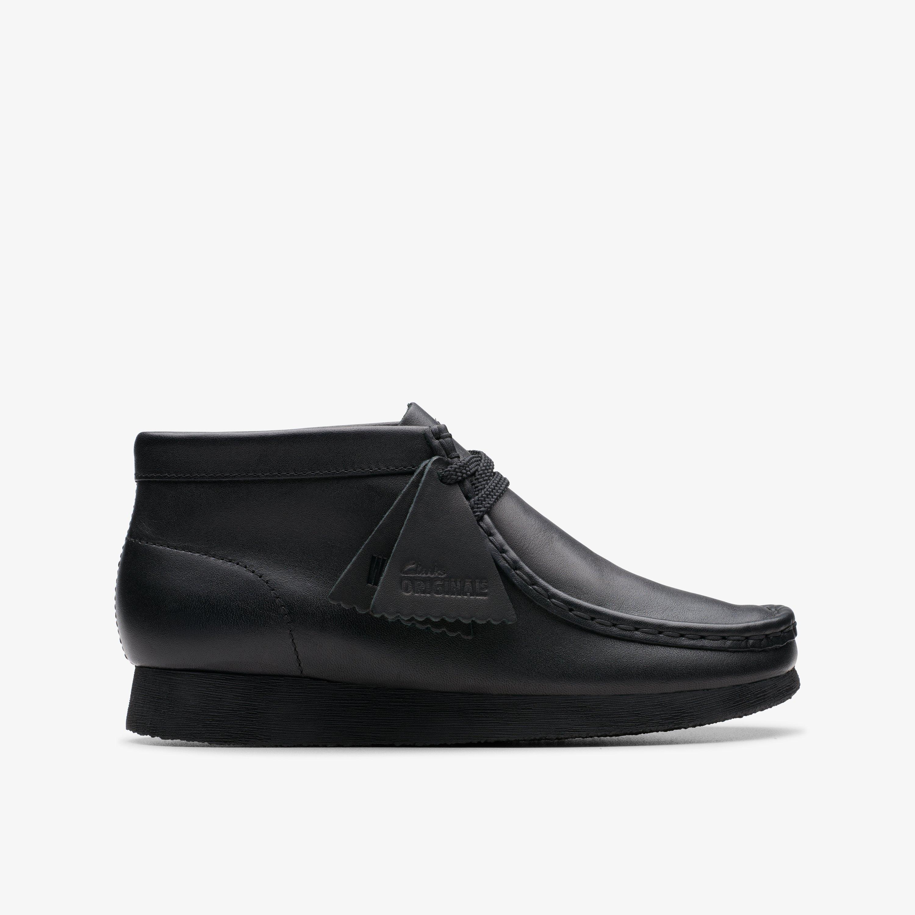 Wallabee best sale boots black