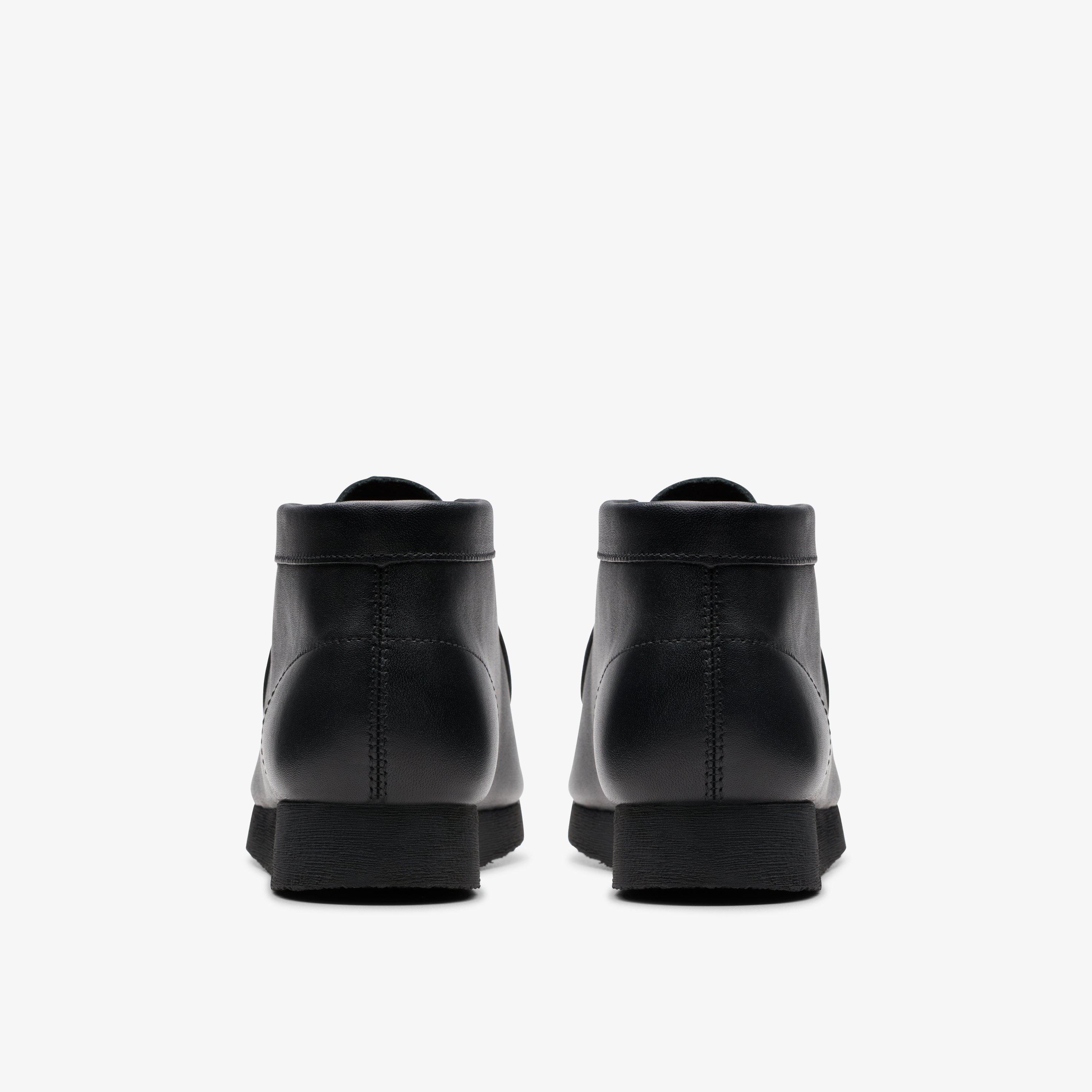 Kids Wallabee Boot Older Black Leather Wallabee | Clarks