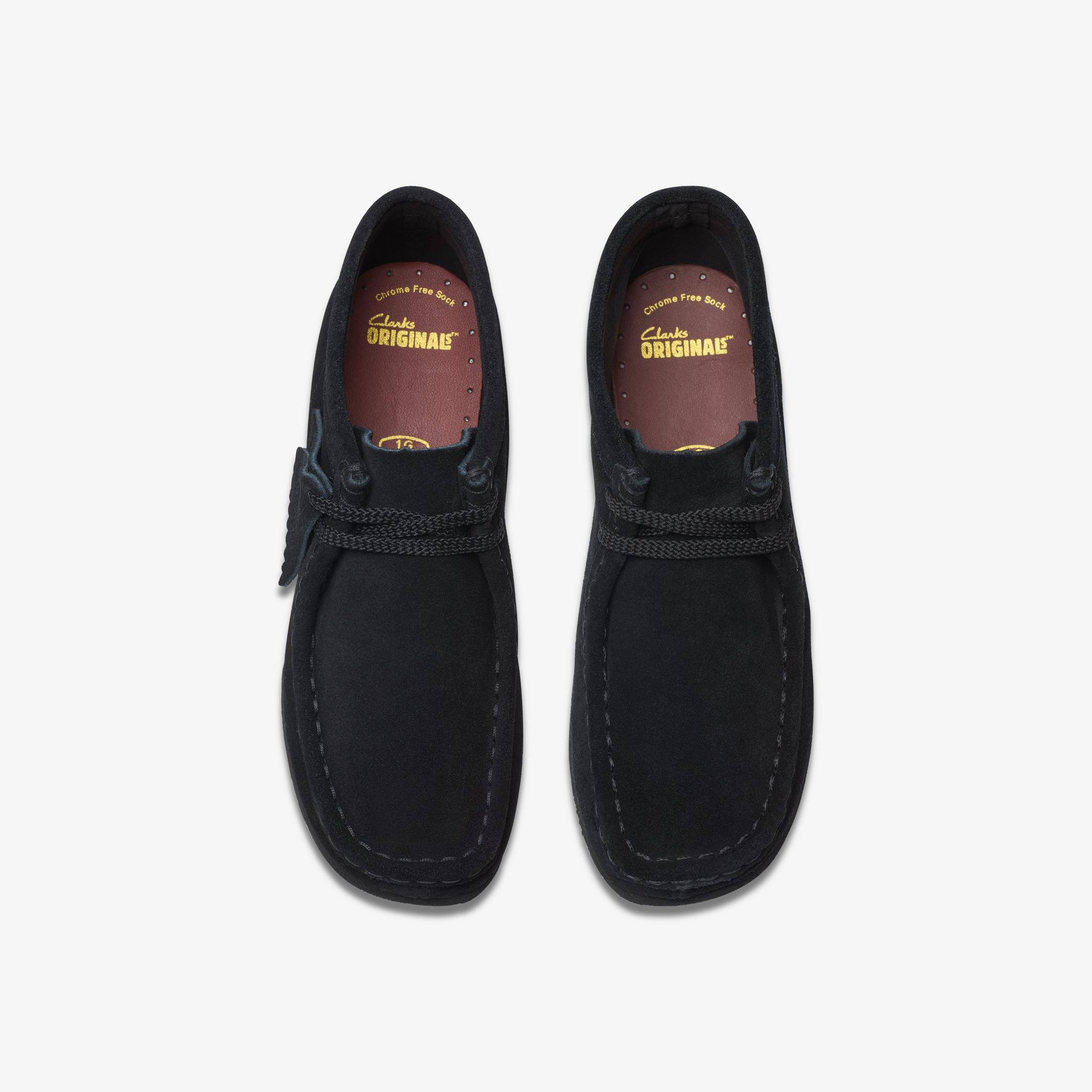 BOYS Wallabee Boot Older Black Suede Boots | Clarks US