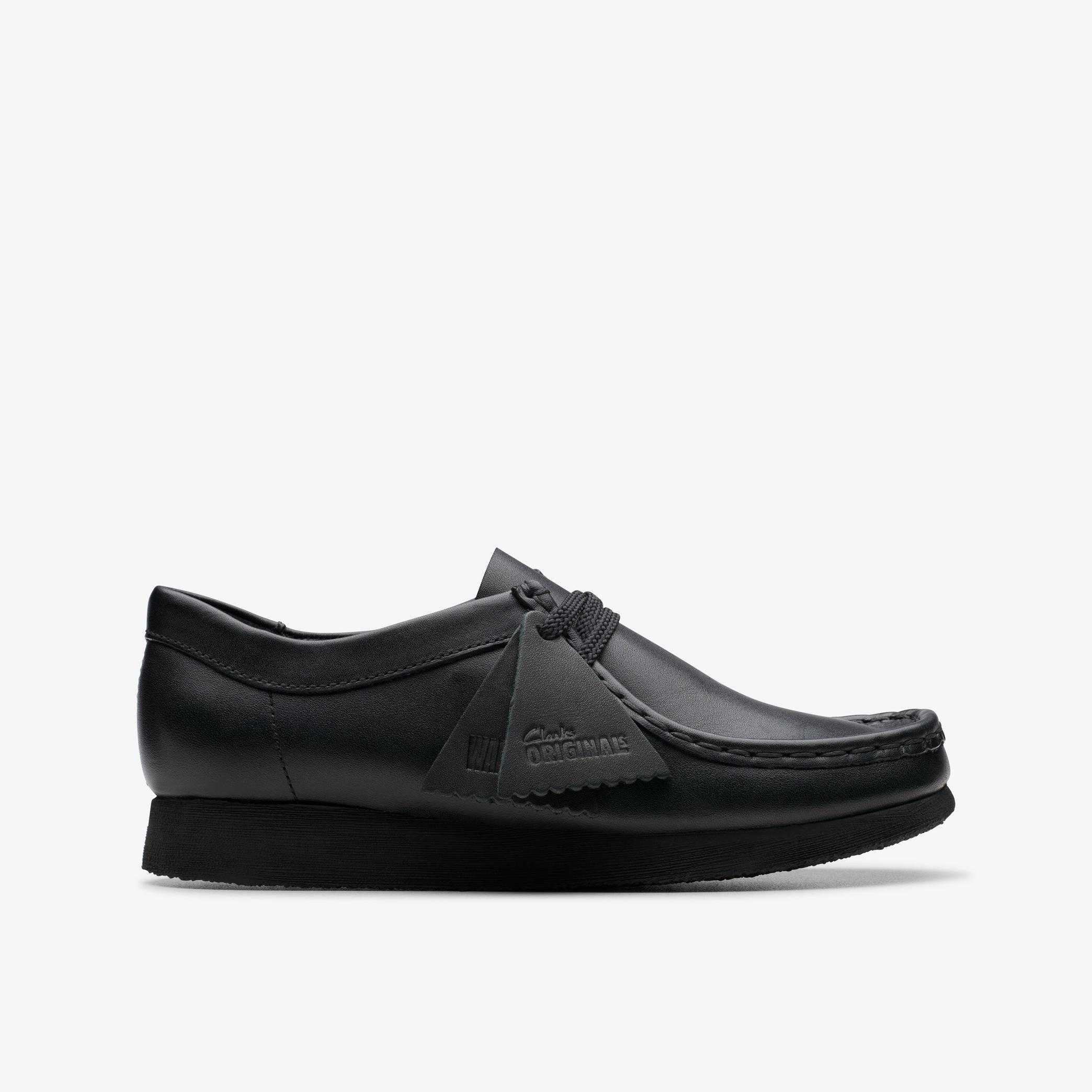 Wallabee Older Black Leather Shoes, view 1 of 6