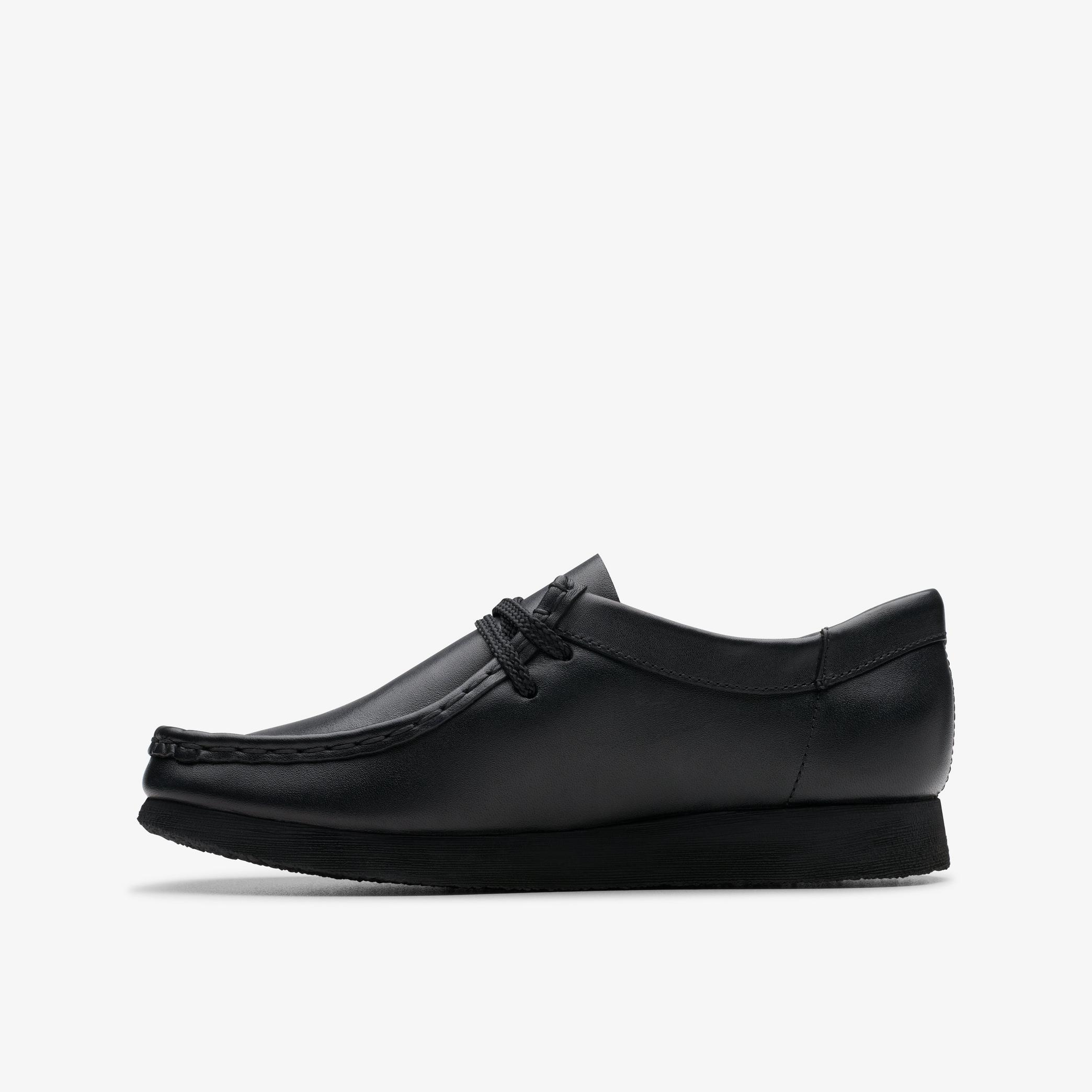 BOYS Wallabee Older Black Leather Shoes | Clarks US