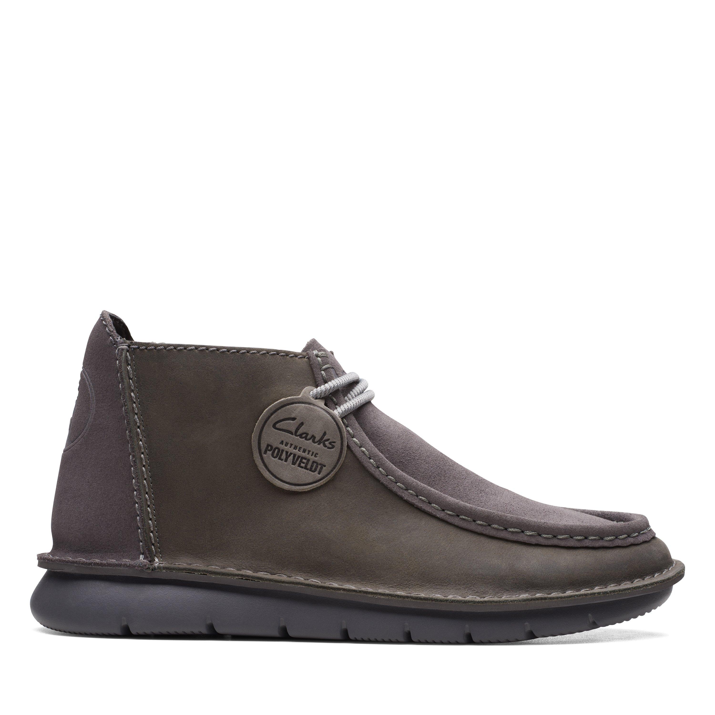 Clarks mens sales grey boots