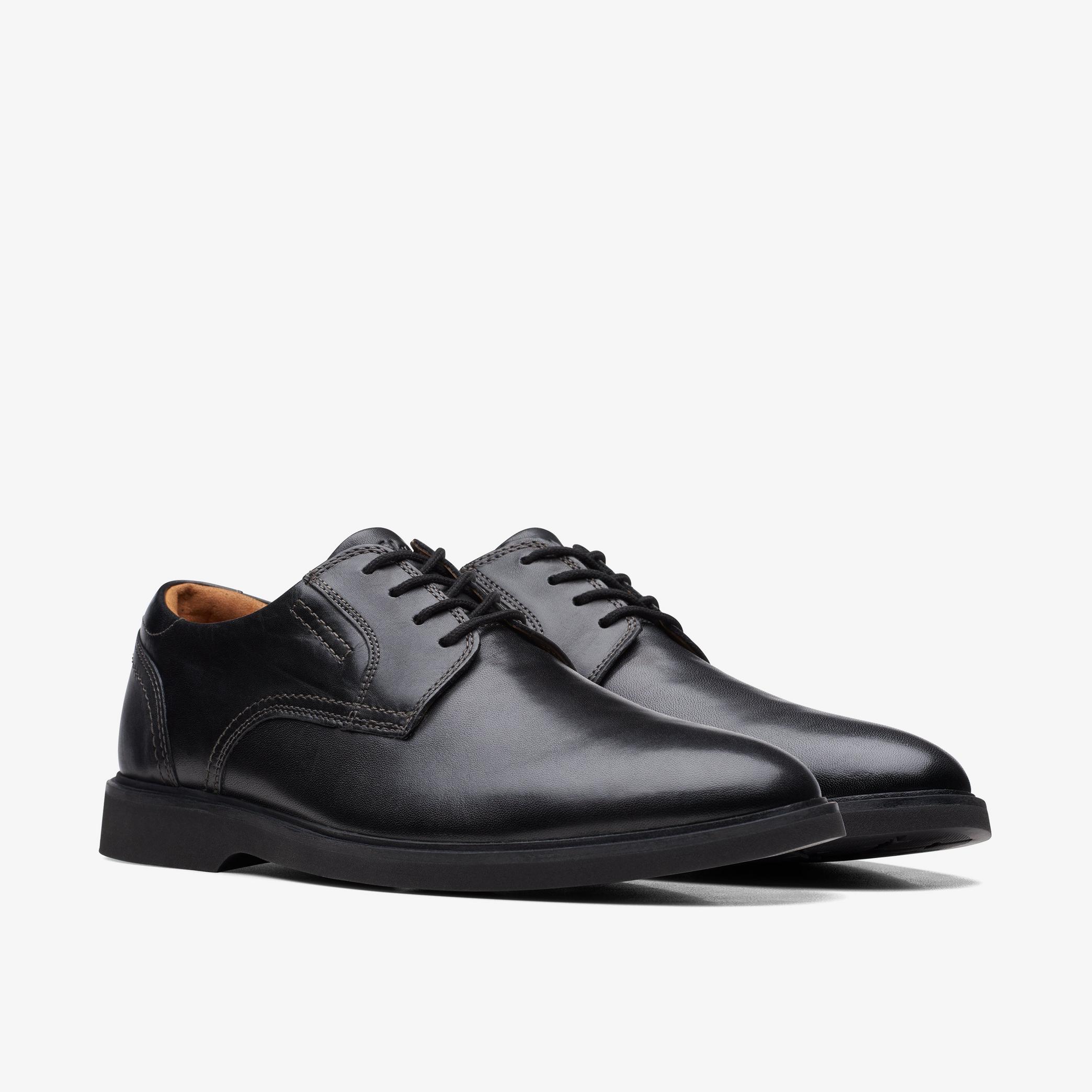 Men Malwood Lace Black Leather Shoes | Clarks US