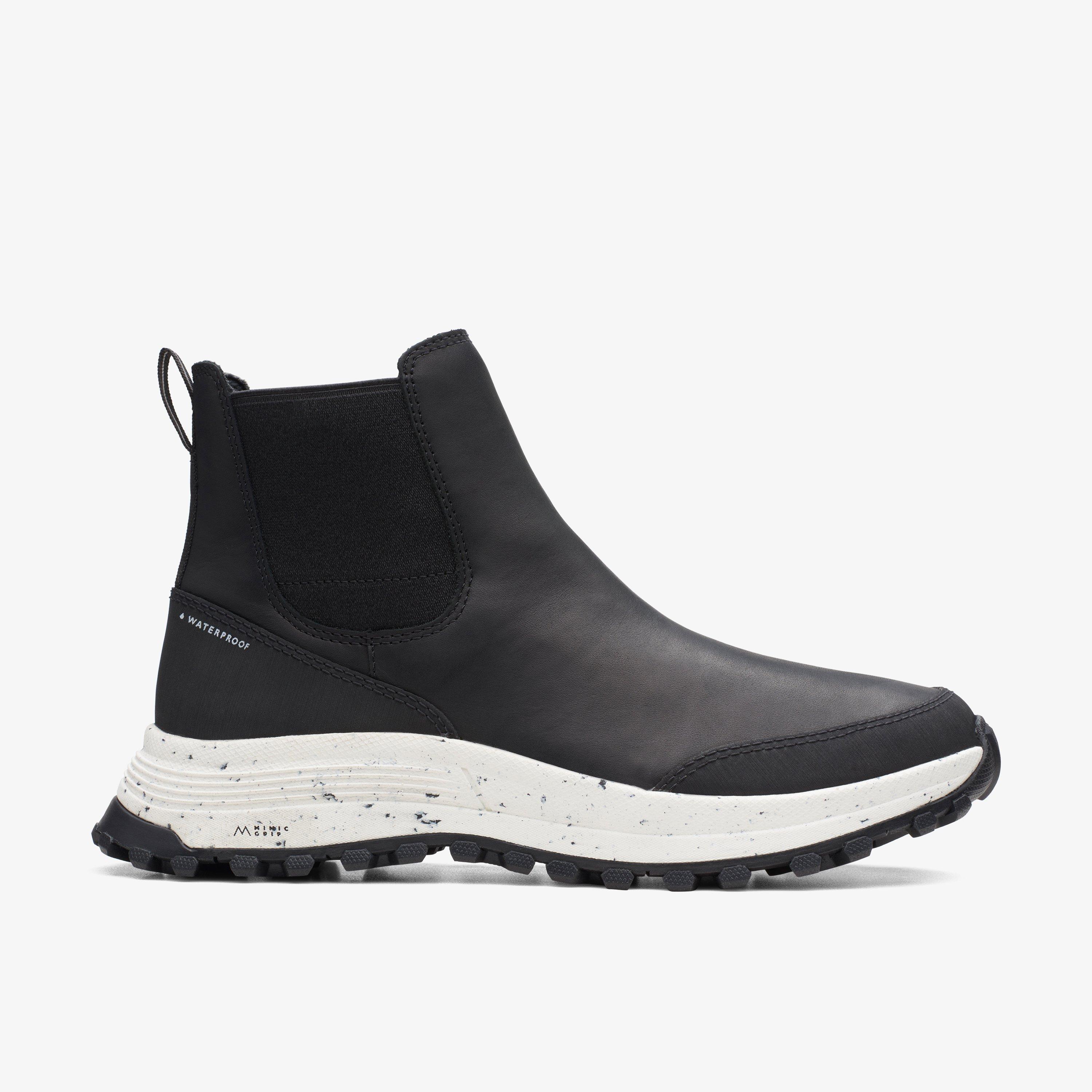 Womens ATL Trek Up Waterproof Black Leather Boots | Clarks UK