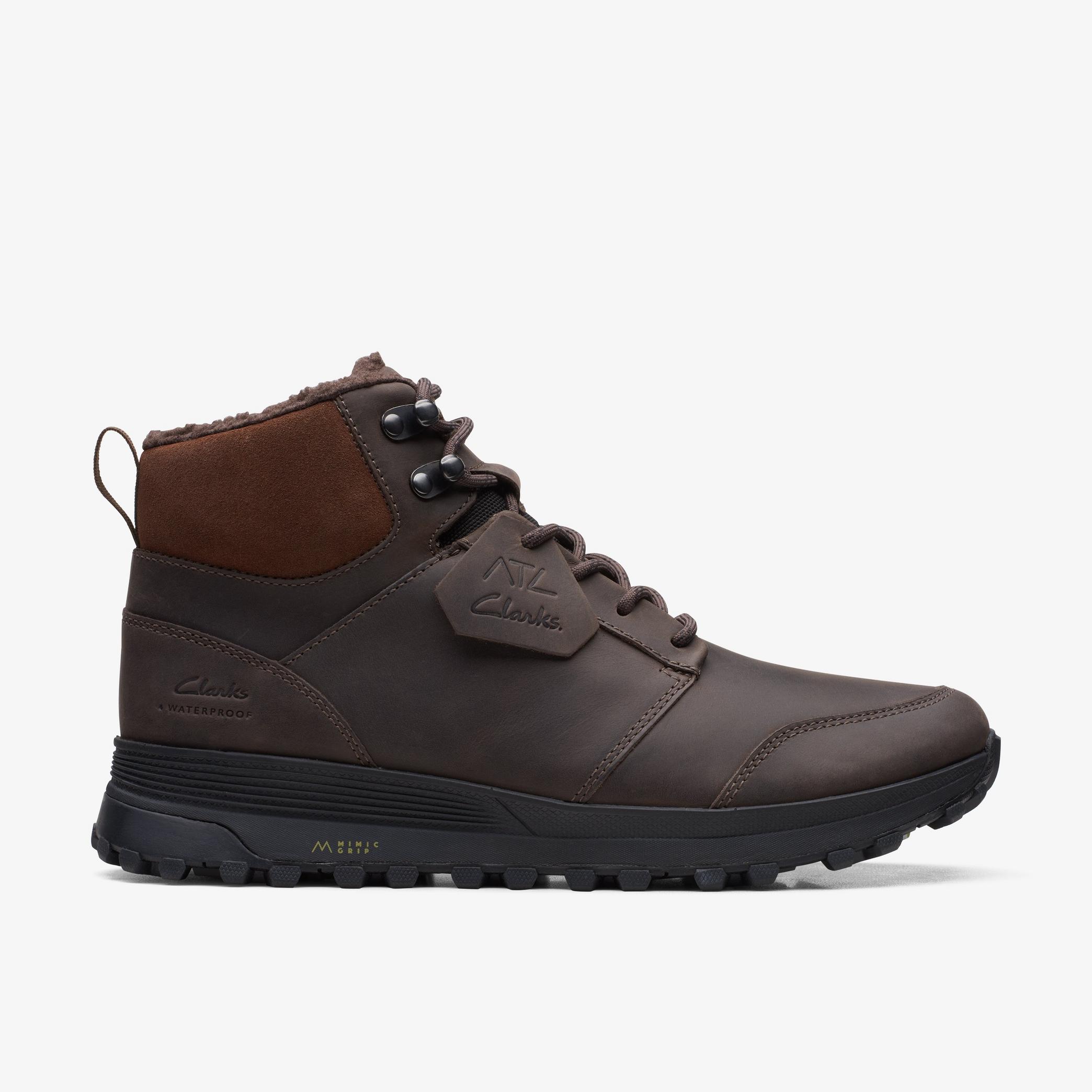 ATL Trek Up Waterproof Brown Warmlined Leather Ankle Boots, view 1 of 7
