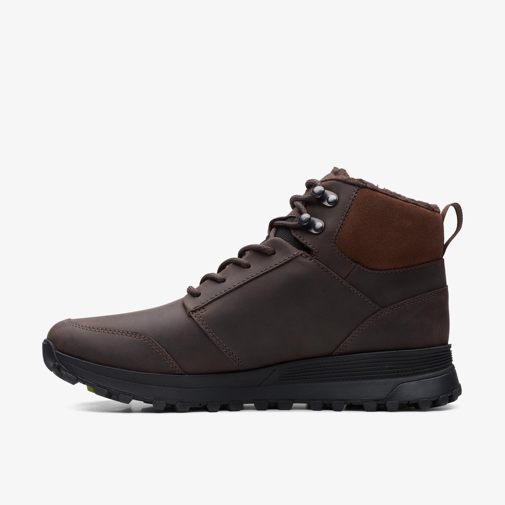Mens ATL Trek Up Waterproof Brown Warmlined Leather Ankle Boots | Clarks UK