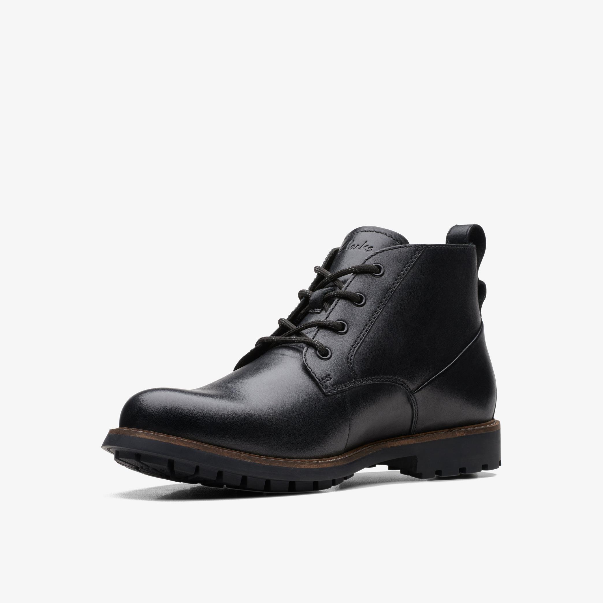 Westcombe Mid Black Ankle Boots, view 4 of 6