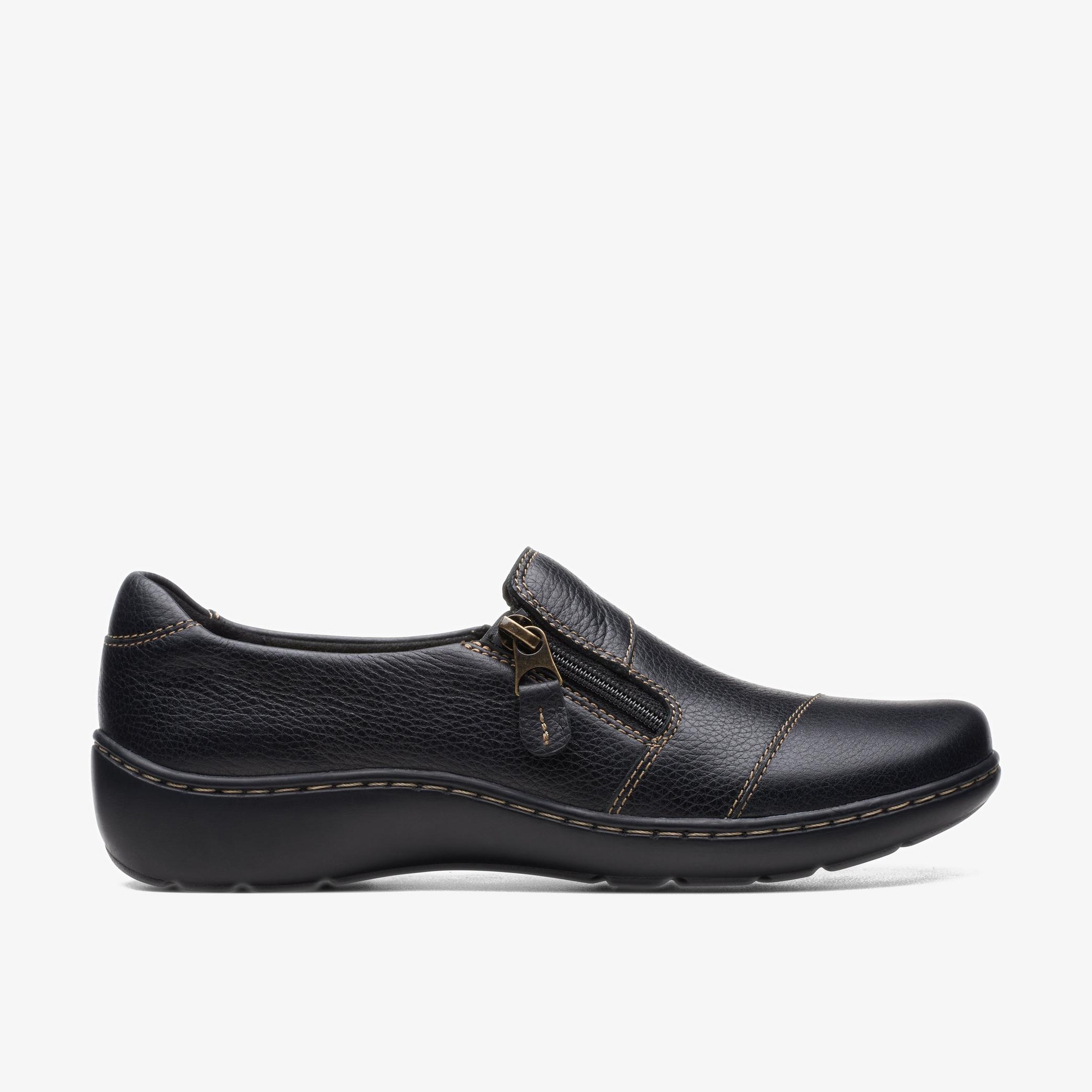 Cora Harbor Black Leather Shoes, view 1 of 6