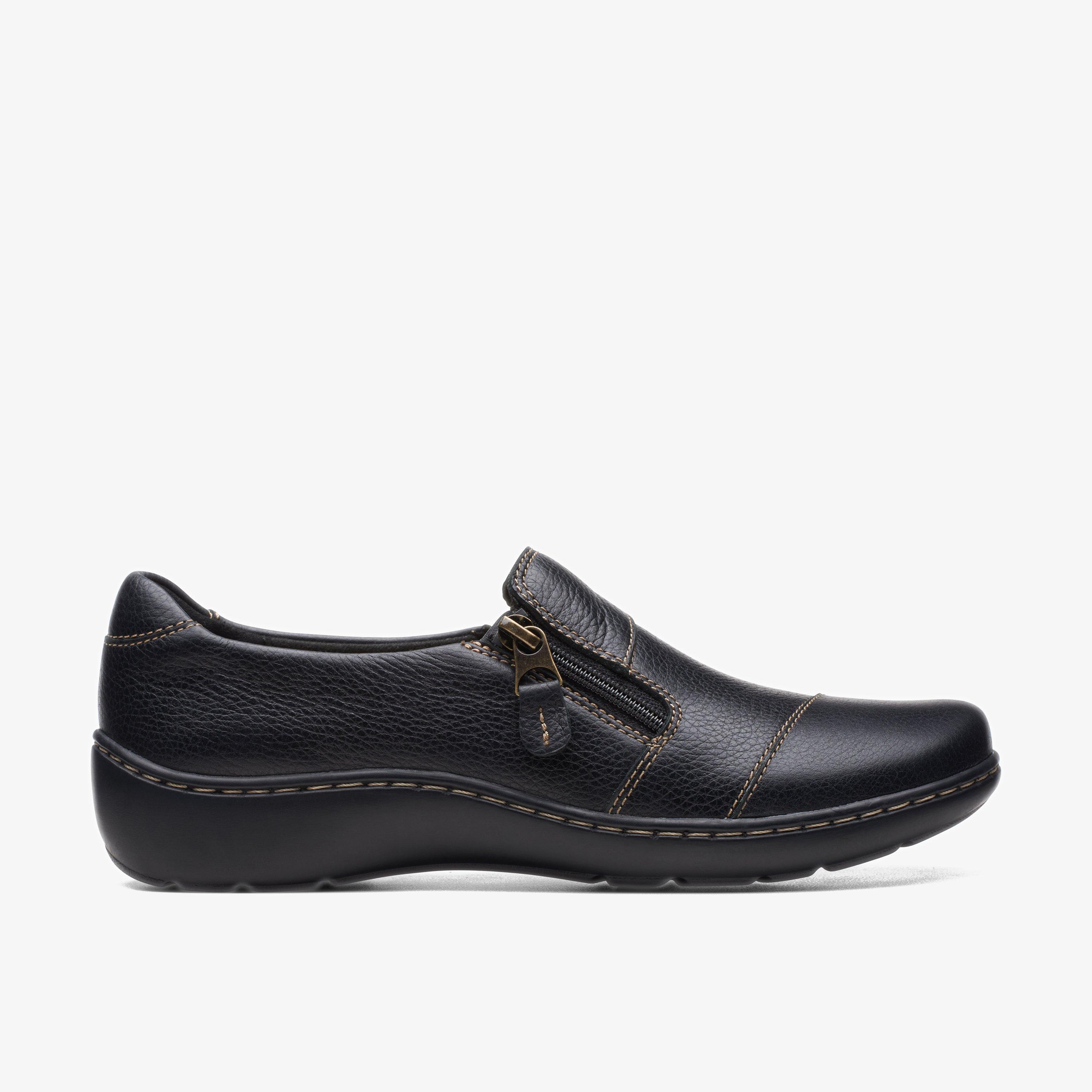 Clarks Donne Mocassini Cora Harbor | Tomaia Pelle, Suola Leggera E Zip | Scarpe Comfort Donna