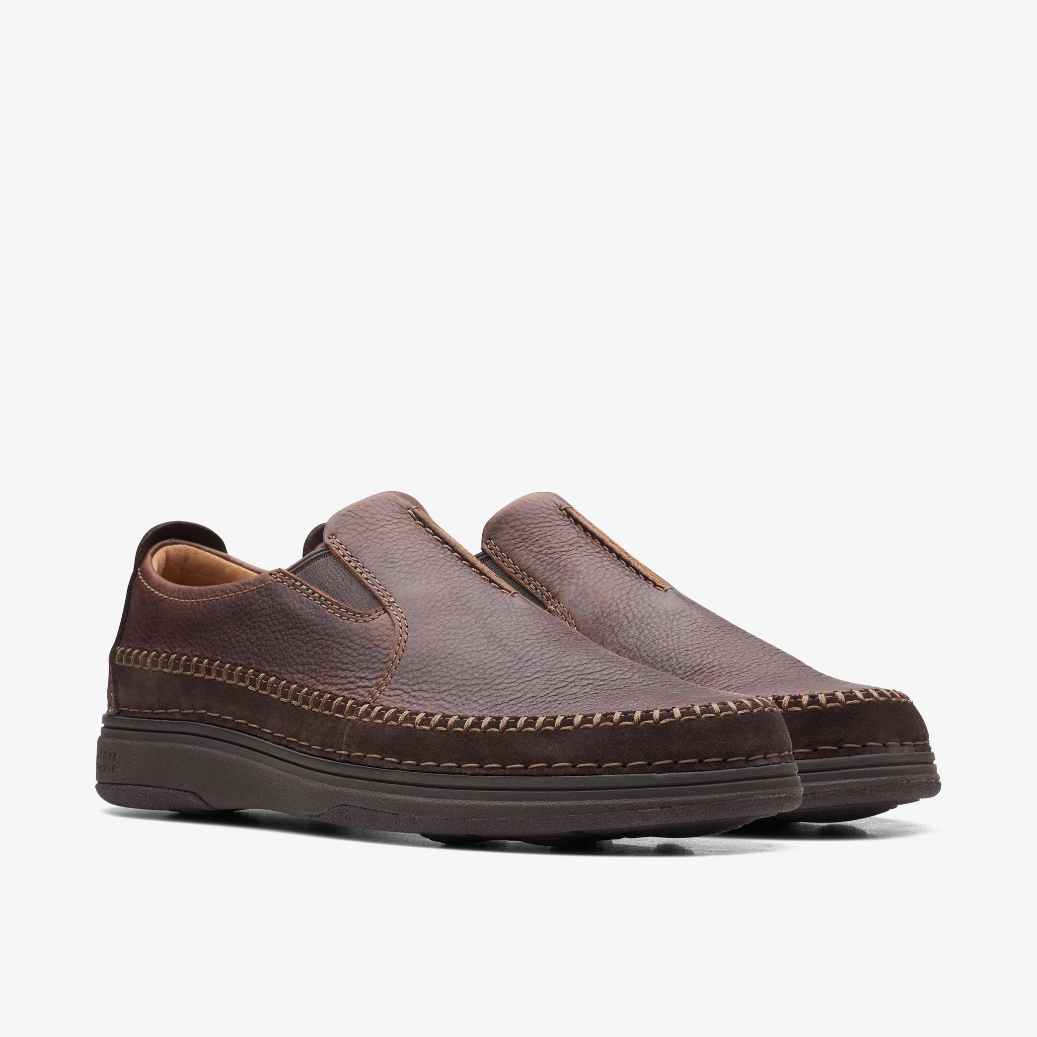 Nature 5 Walk Dark Brown Combination Loafers, view 4 of 6