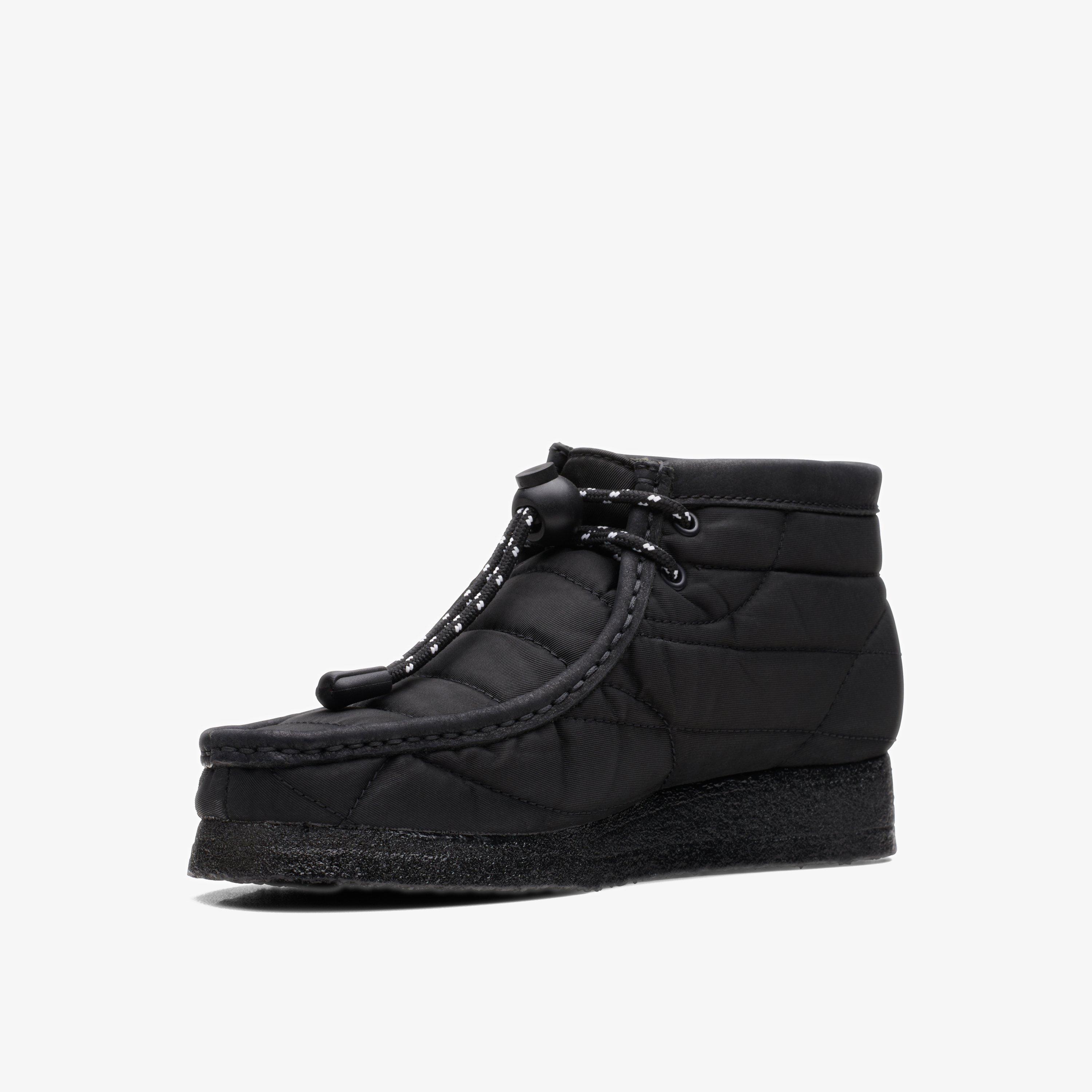 Womens Wallabee Boot. Black Quilted Boots Clarks Outlet