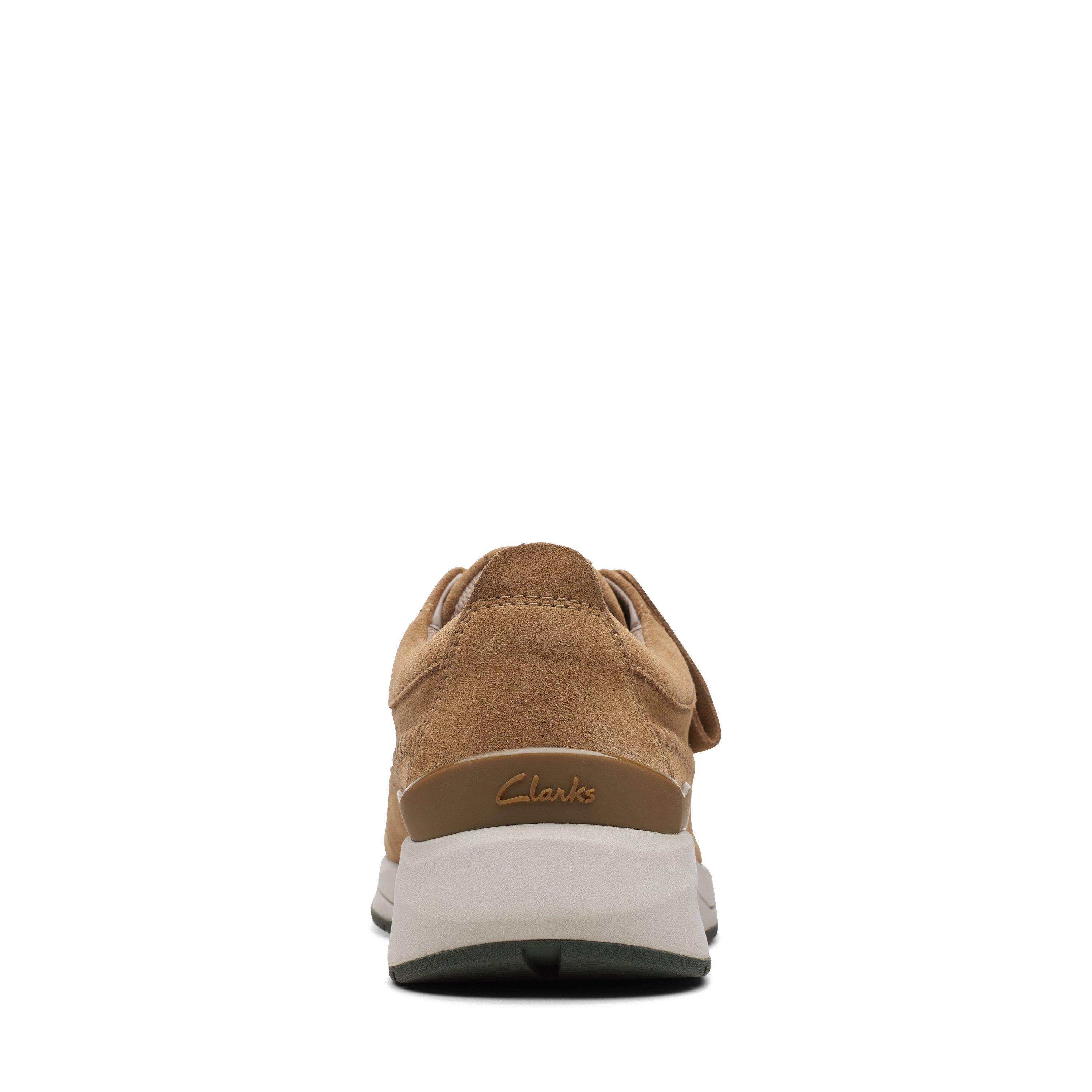 Clarks Mens Coast Lite Weave Beige Suede Active Sneaker Shoes