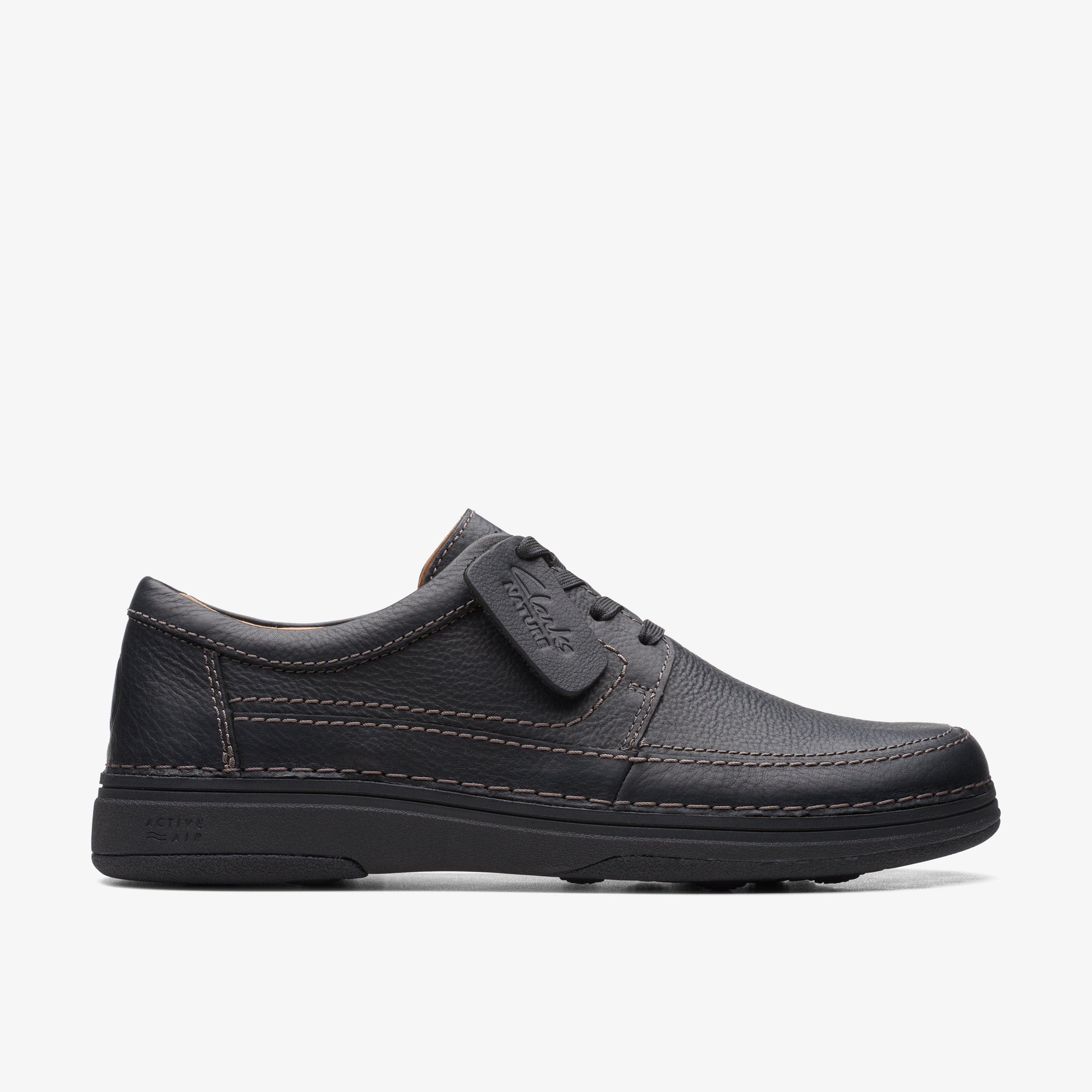  Clarks Men's Sneaker, Black Black Leather, 7.5