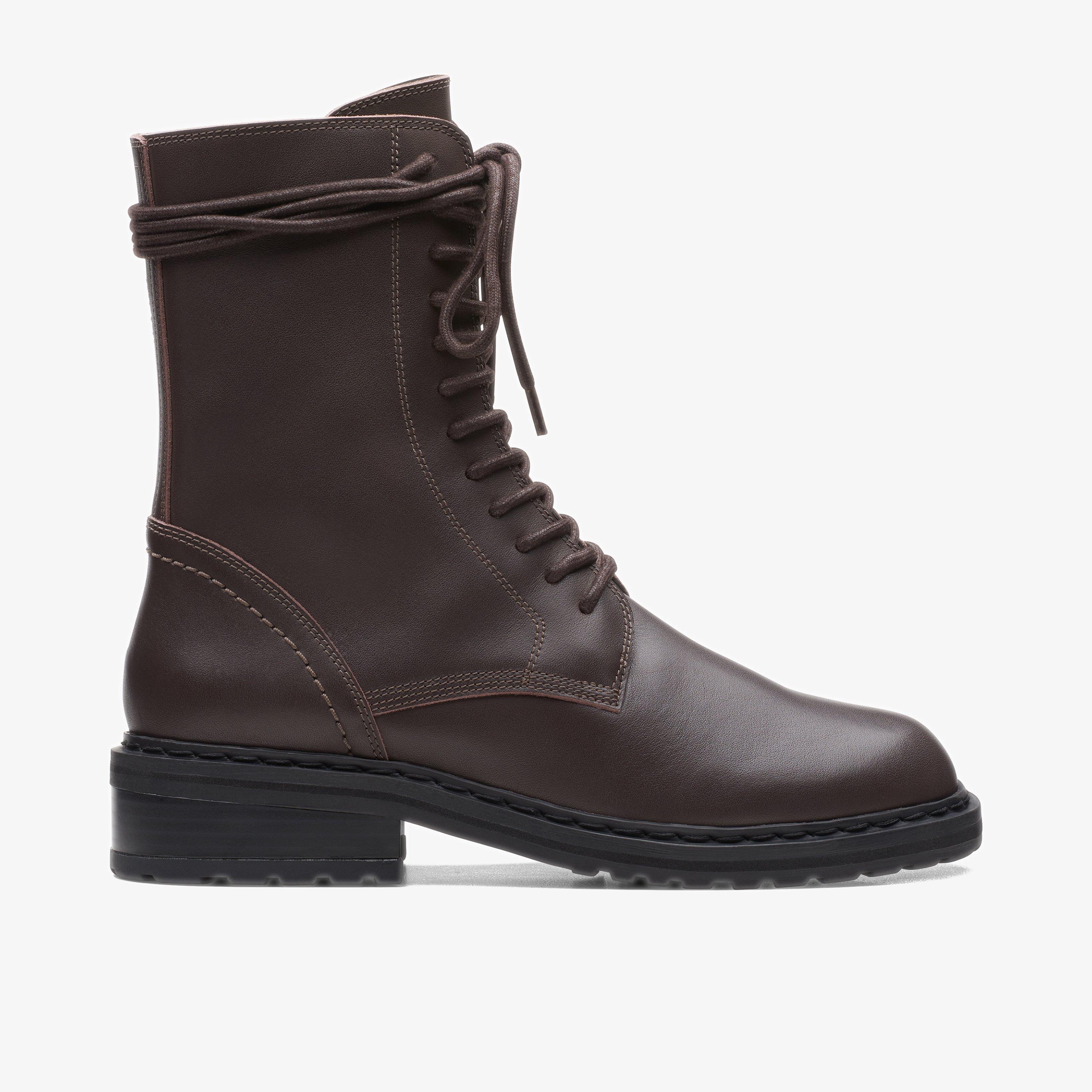 Clarks brown best sale lace up boots