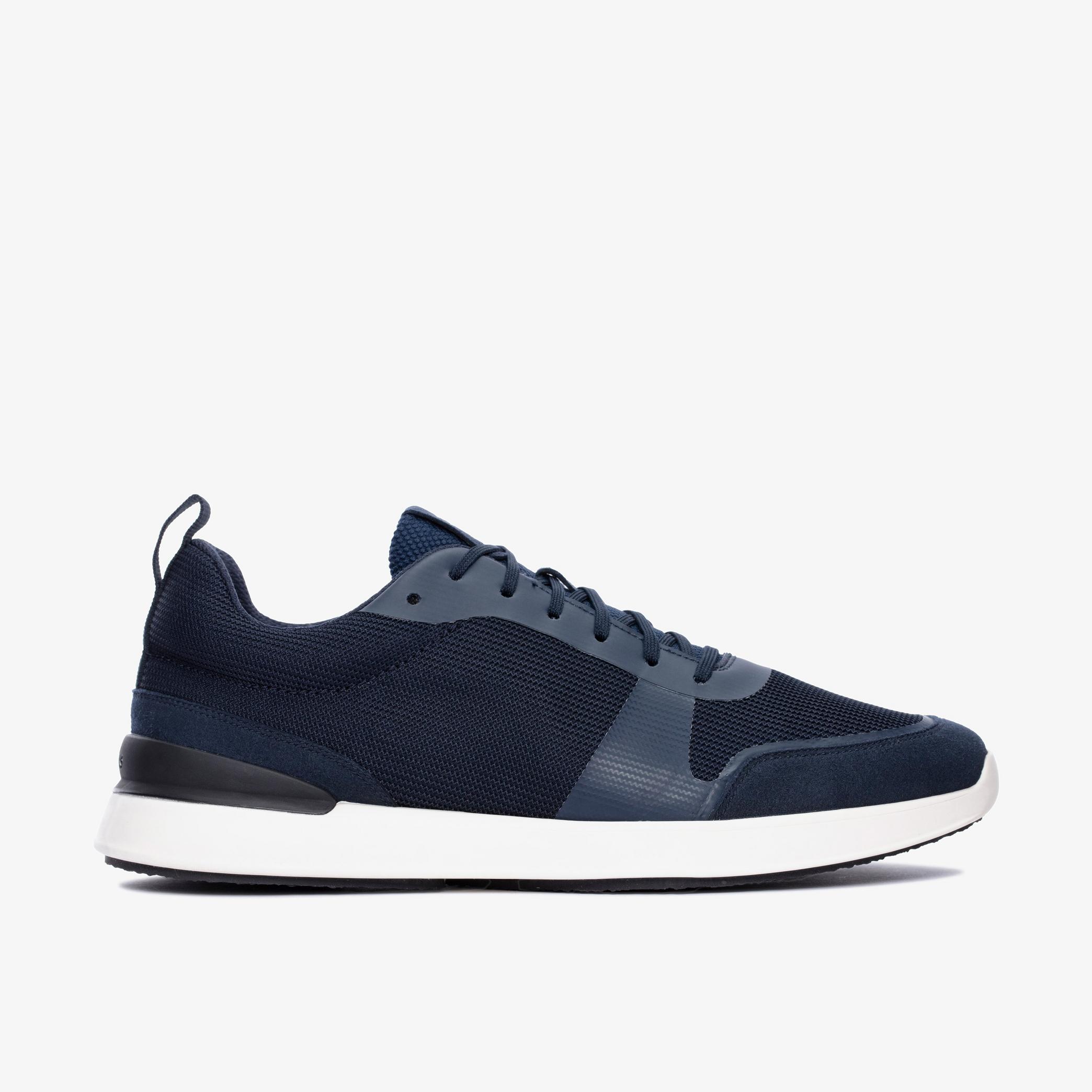 MENS LT Lace Navy Knit Trainers | Clarks Outlet