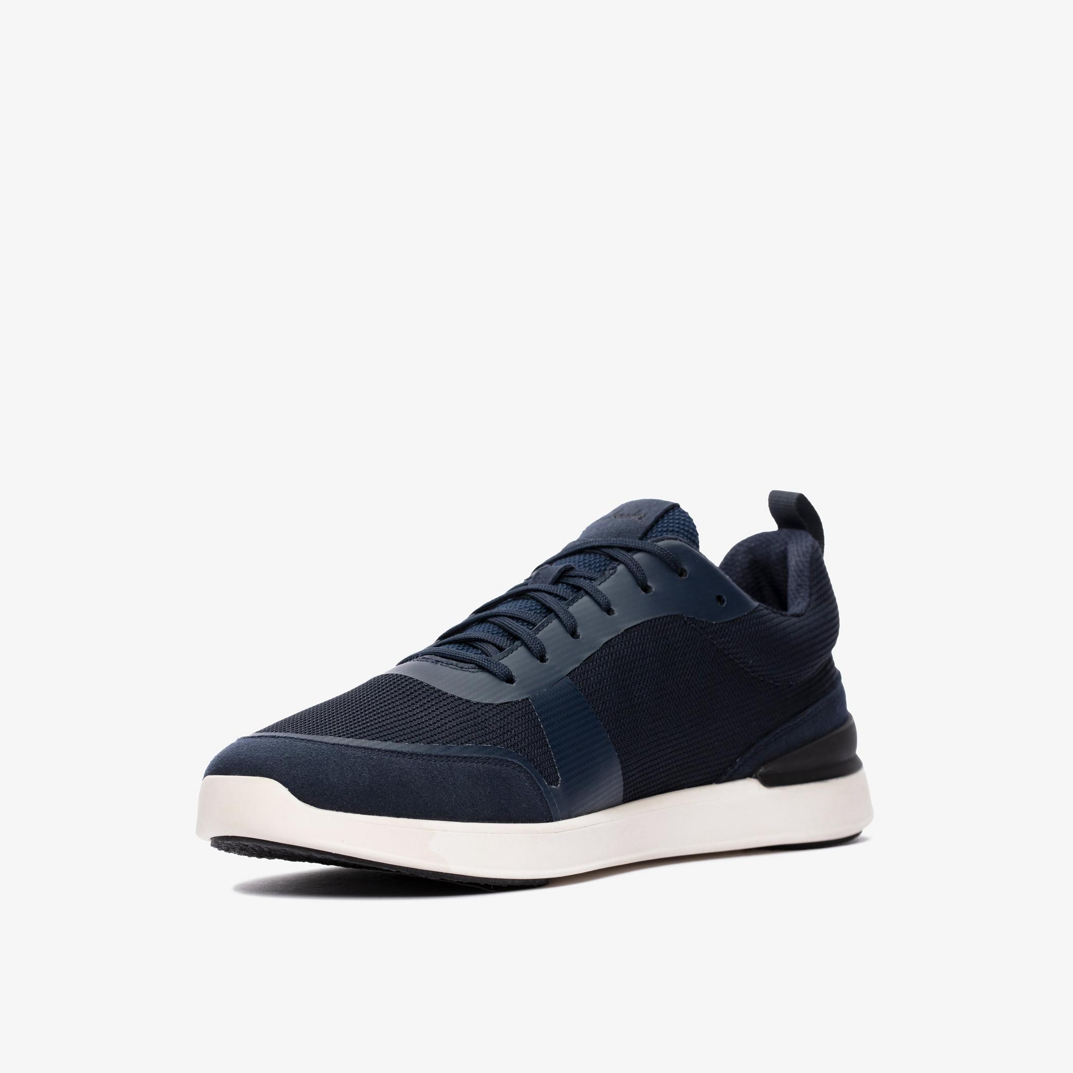 LT Lace Navy Knit Trainers, view 4 of 6