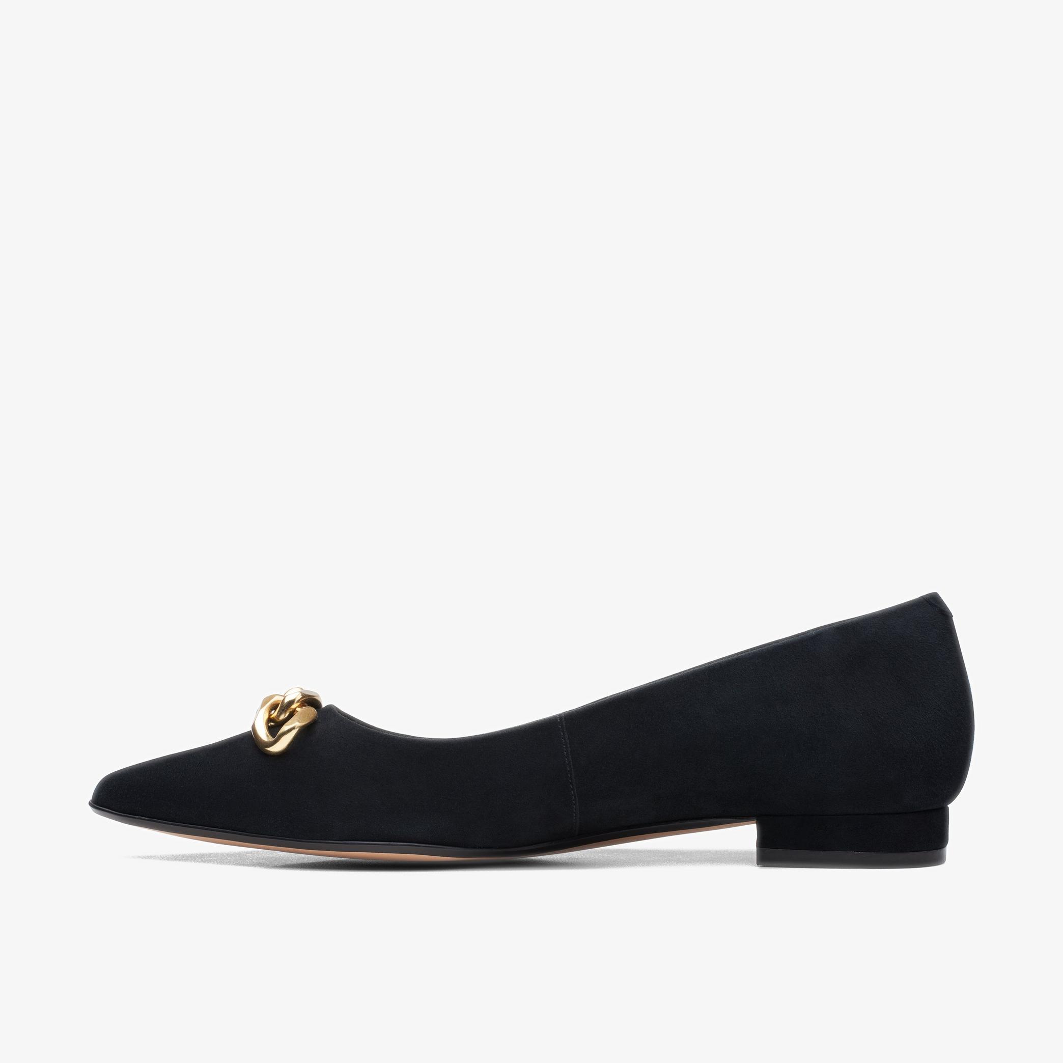 WOMENS Laina15 Trim Black Suede Court Shoes | Clarks Outlet