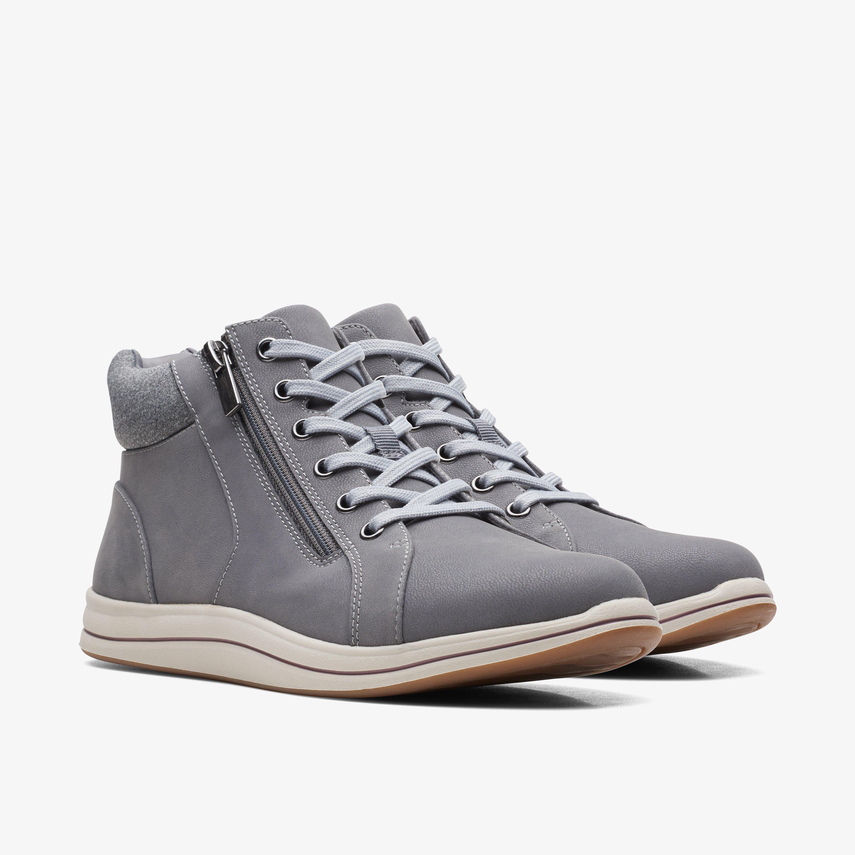 Clarks gray ankle boots clearance
