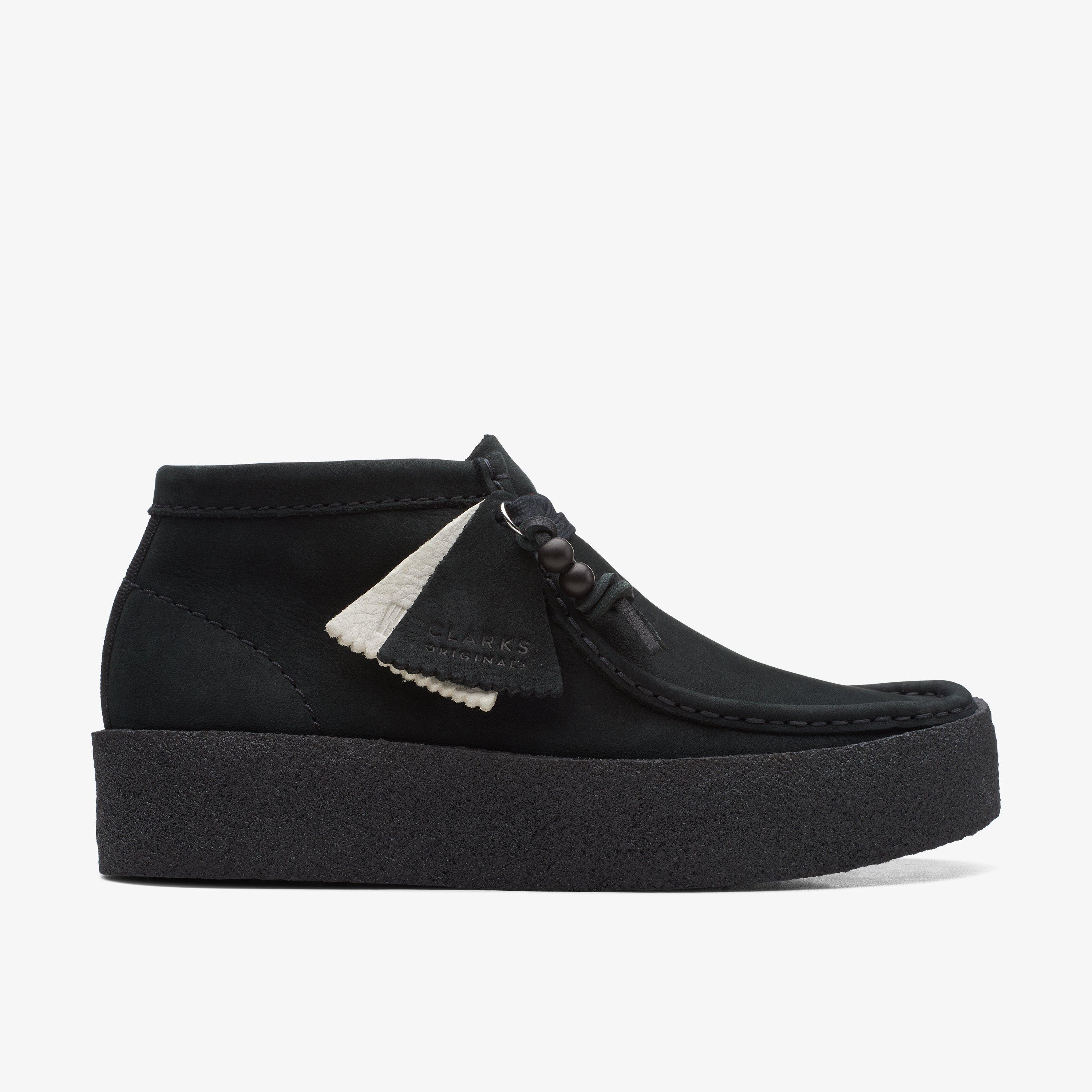 Clark wallabees shop black