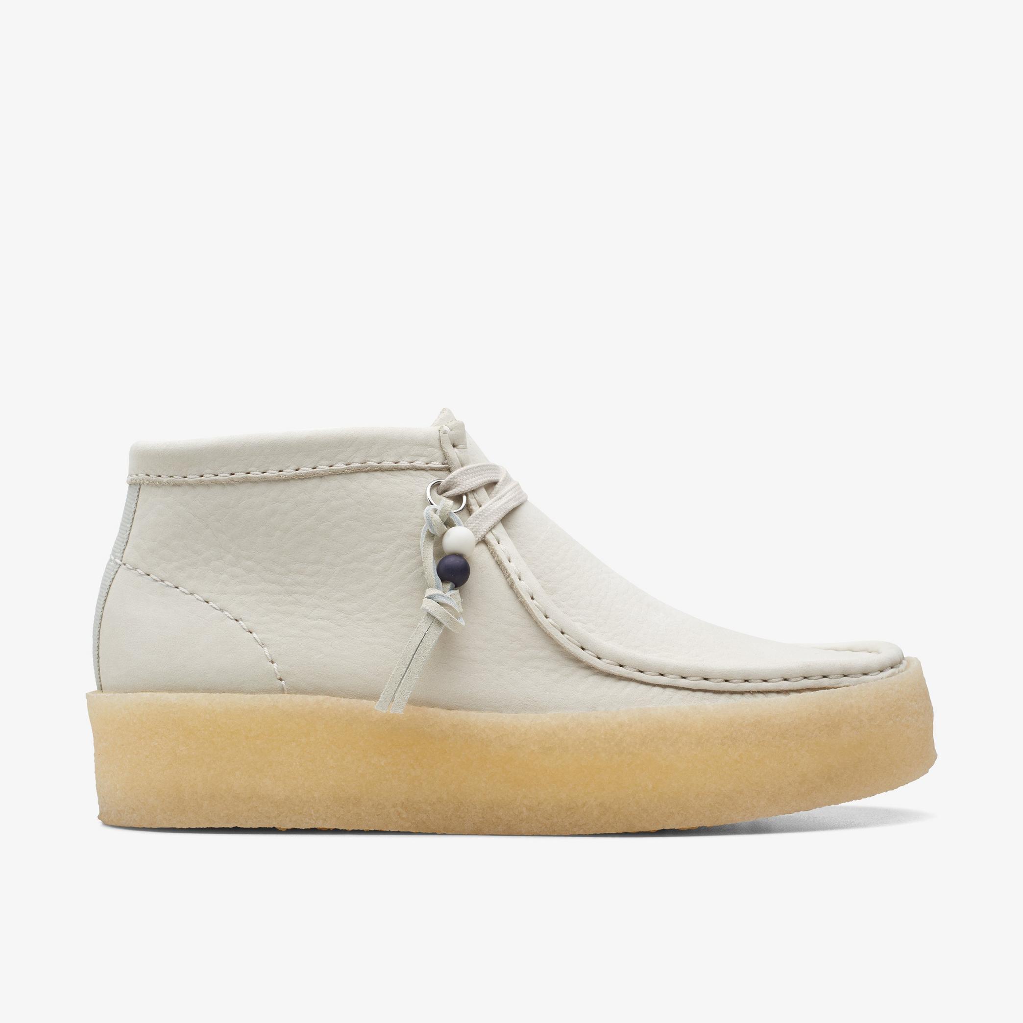 Wallabee Cup Boot White Nubuck Boots, view 1 of 6