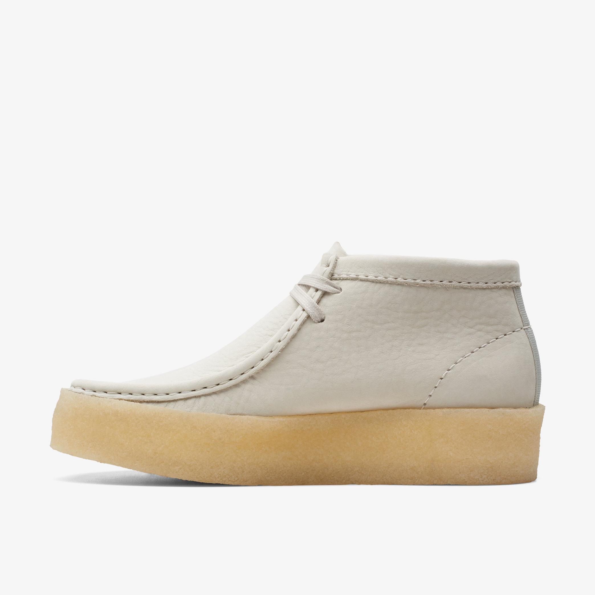 Wallabee Cup Boot White Nubuck Boots, view 2 of 6