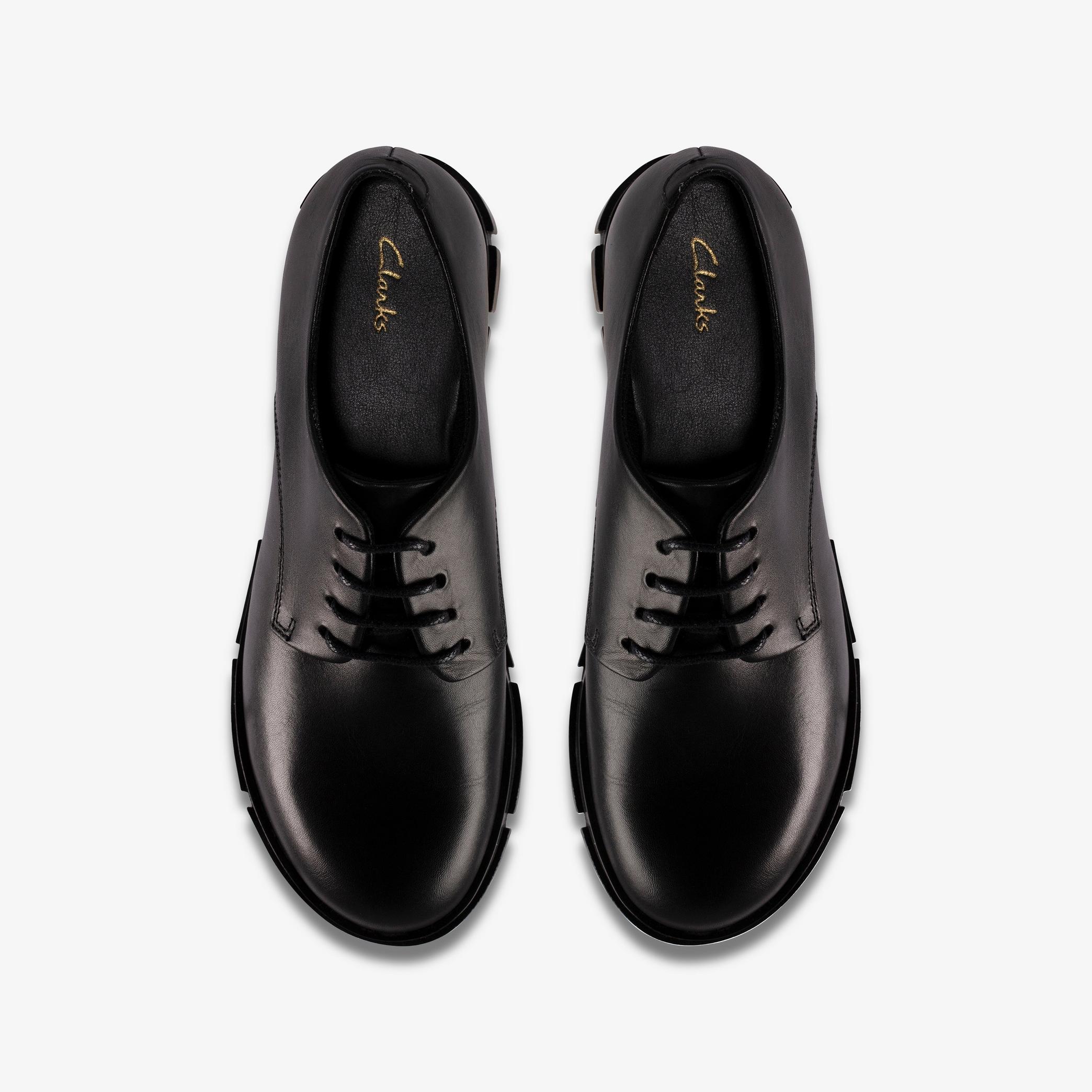 Womens Teala Lace Black Leather Derby Shoes | Clarks UK