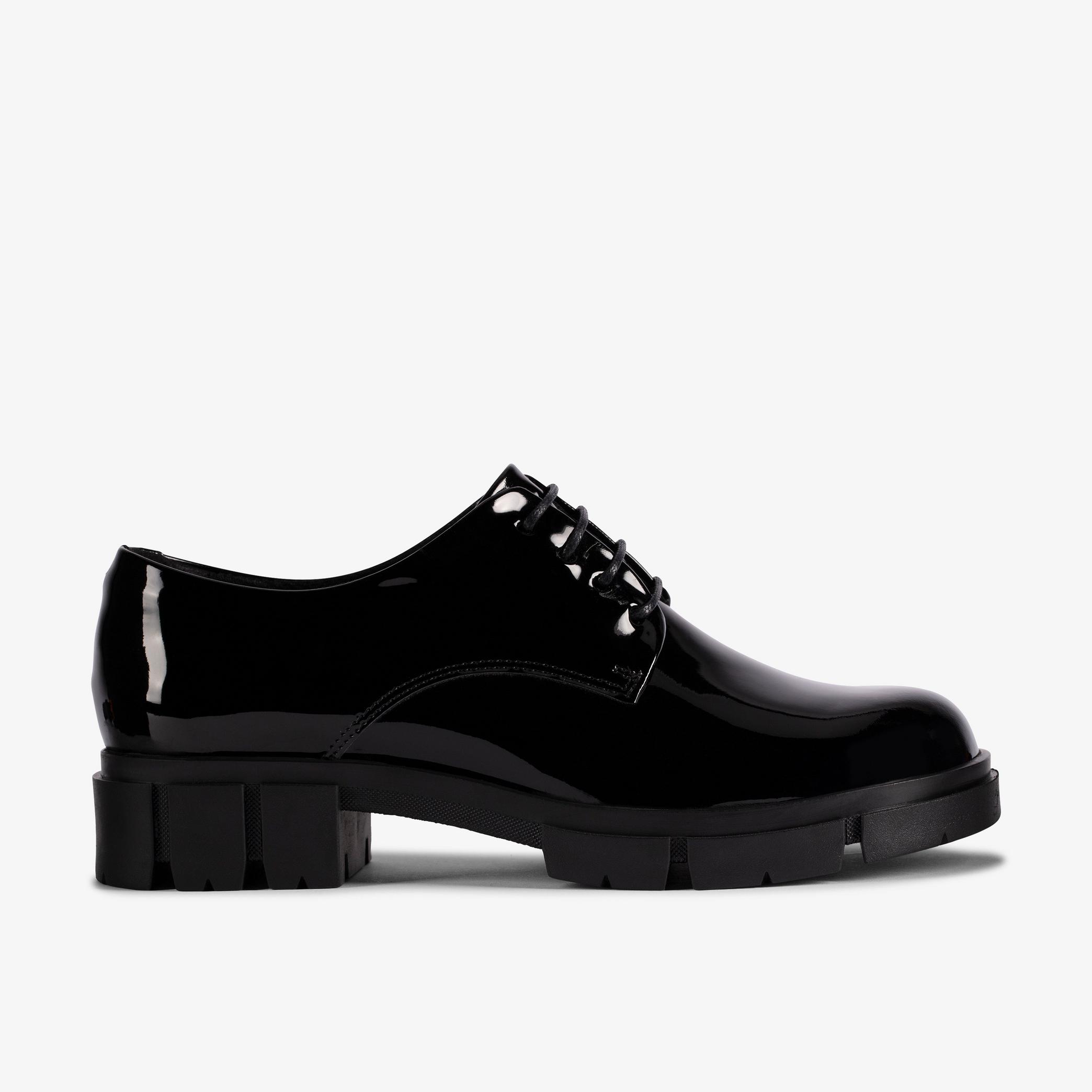 Womens Teala Lace Black Patent Derby Shoes | Clarks UK