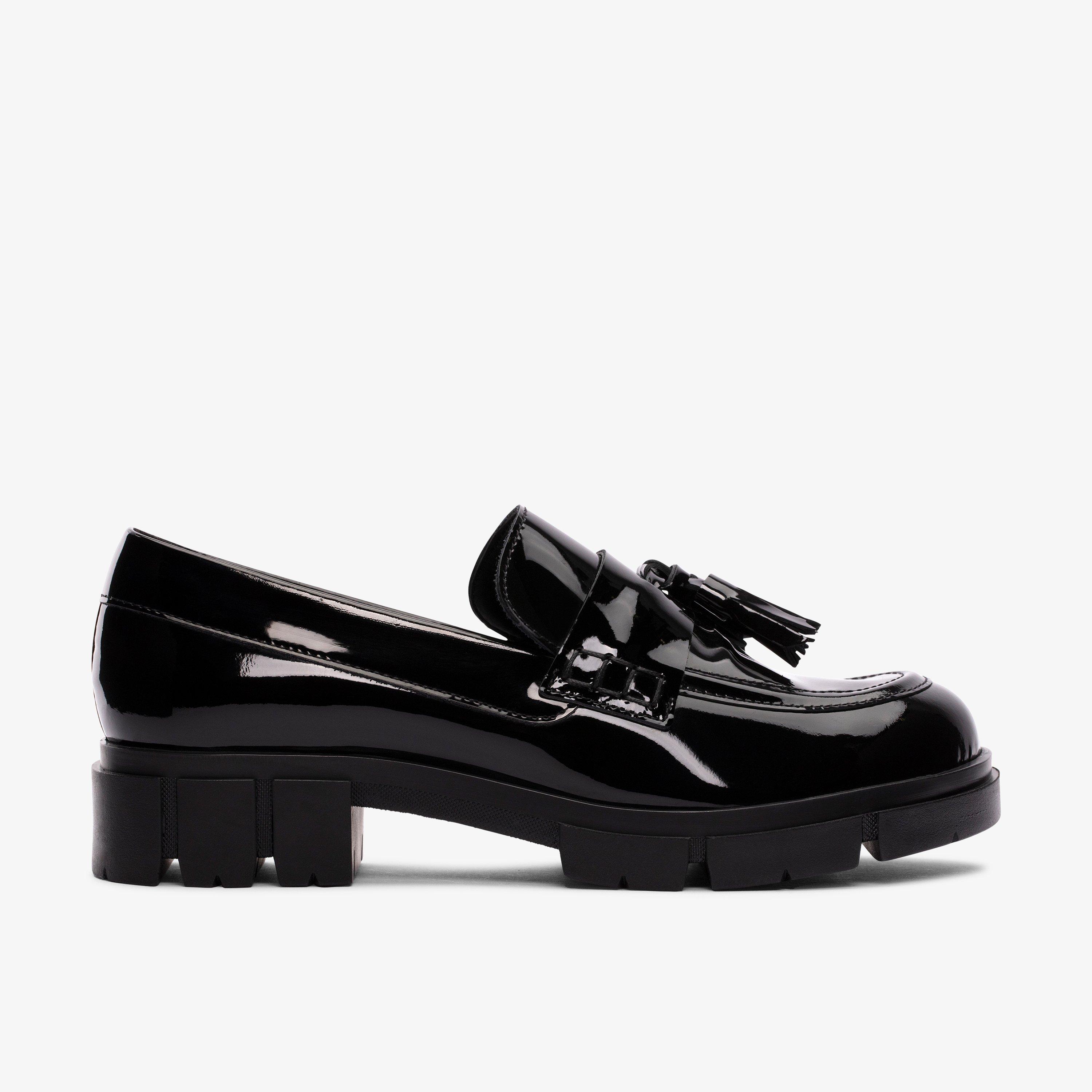 Clarks black 2025 patent loafers