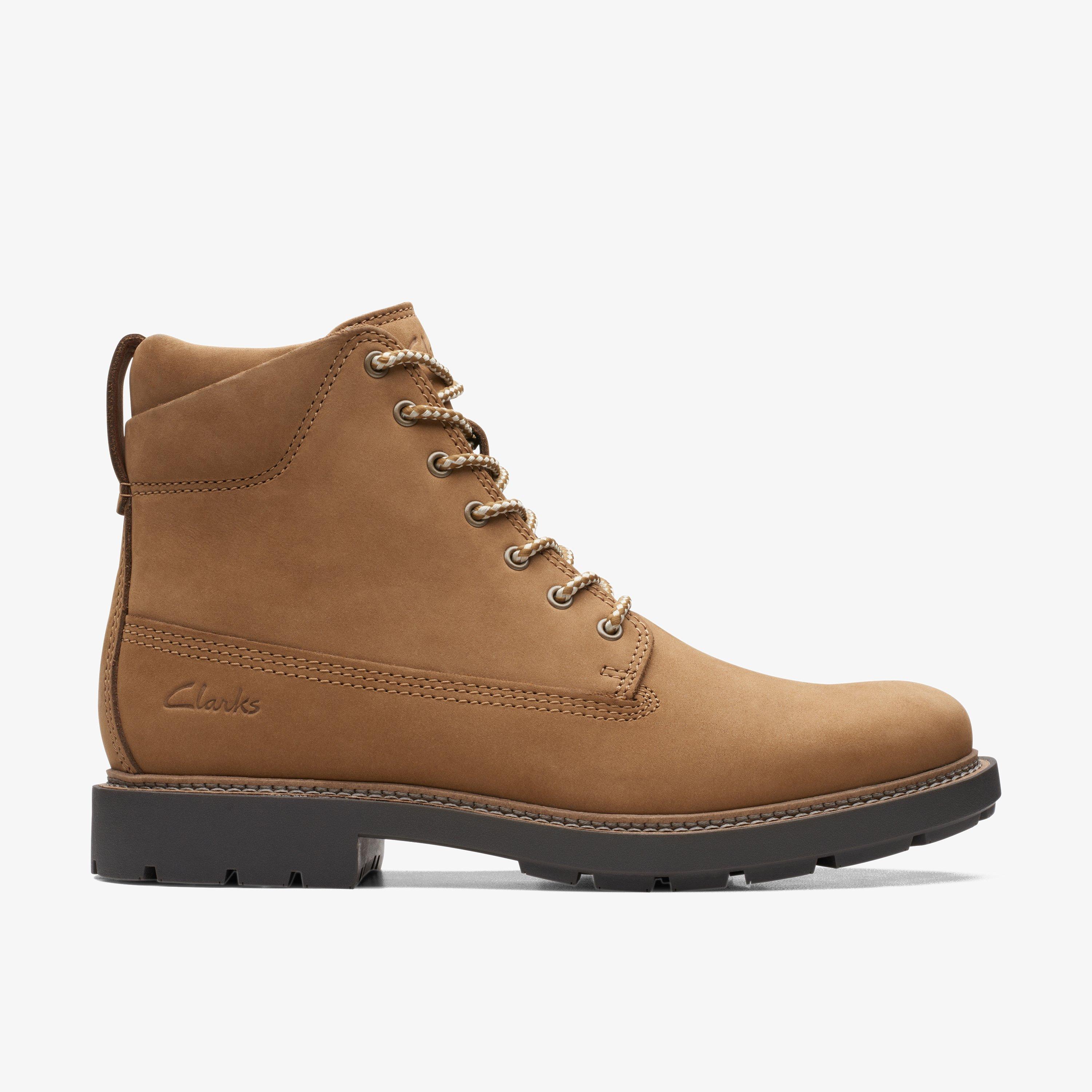 MENS Craftdale 2 Hi Dark Sand Nubuck Ankle Boots | Clarks Outlet