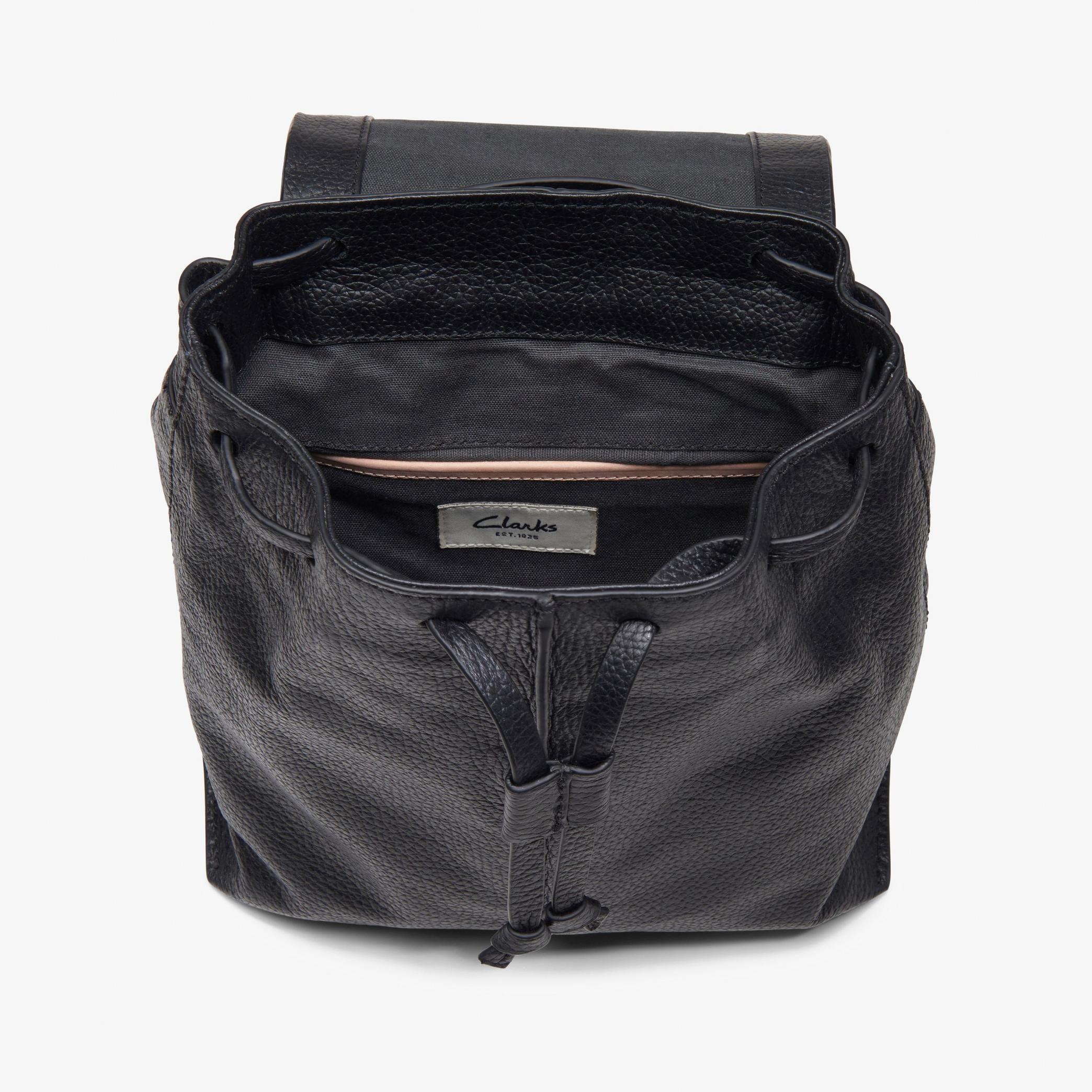 Raelyn Mini Black Leather Backpack, view 4 of 4