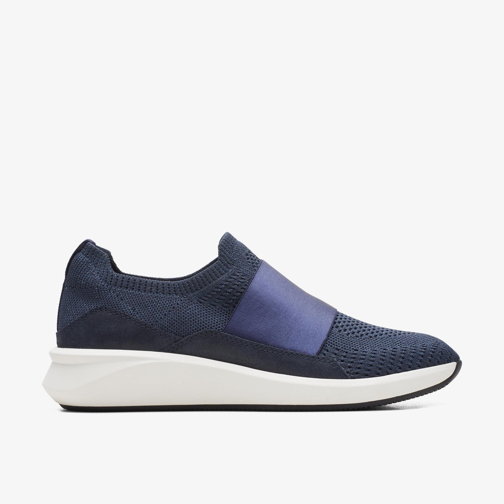 Un Rio Knit Navy Combination Slip Ons, view 1 of 6
