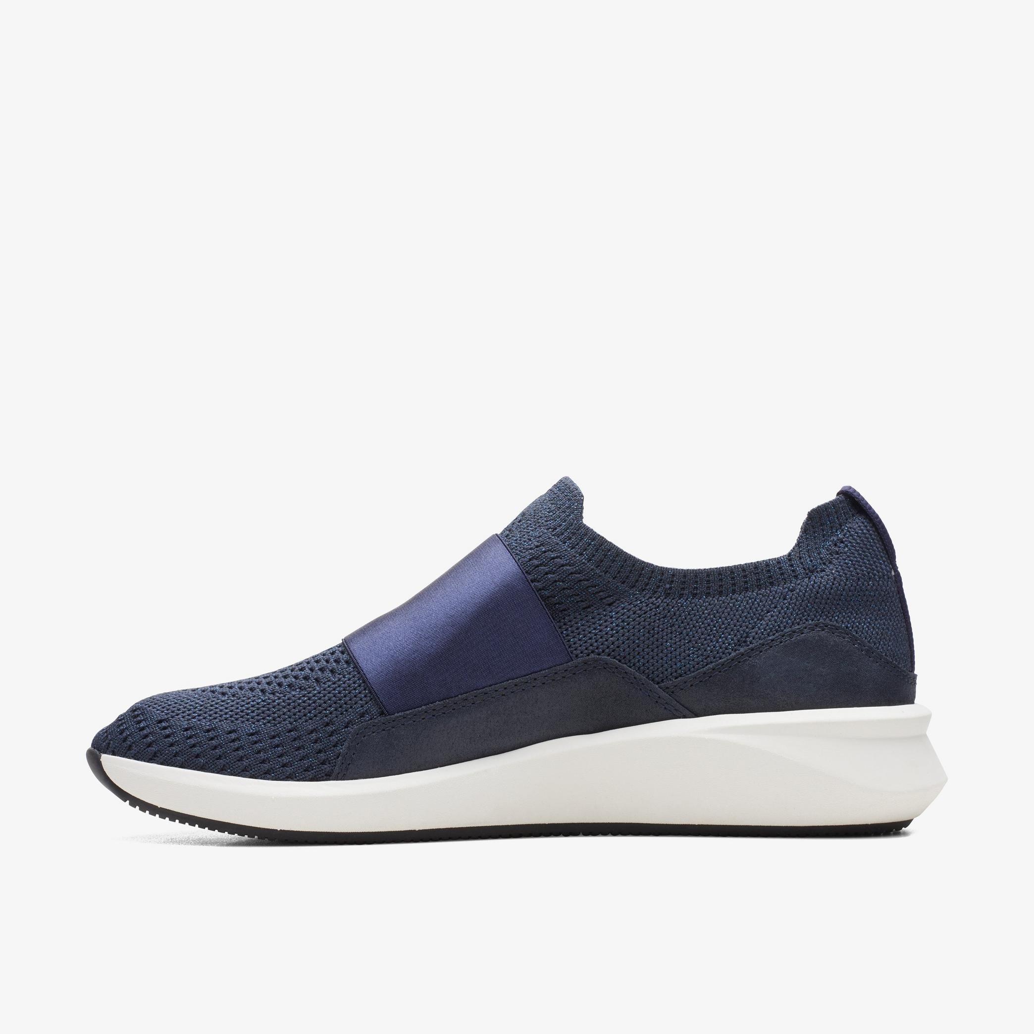 Un Rio Knit Navy Combination Slip Ons, view 2 of 6
