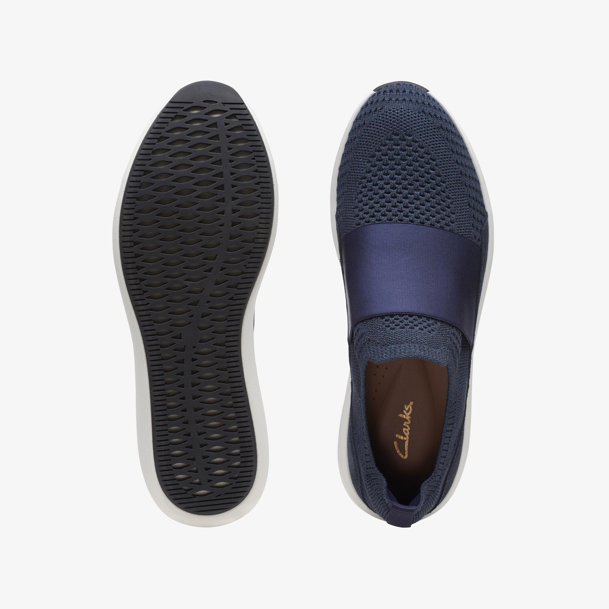 Un Rio Knit Navy Combination Slip Ons, view 6 of 6
