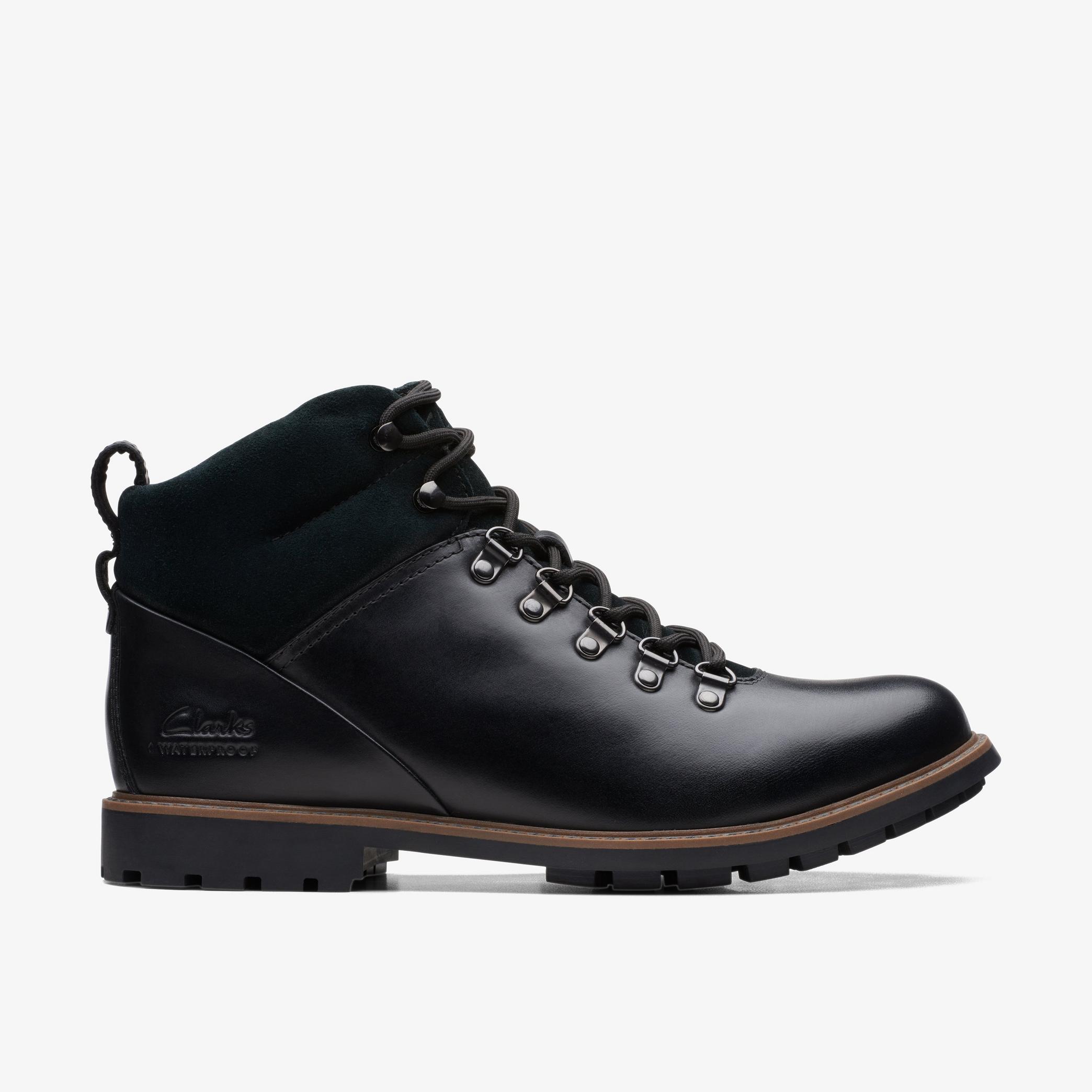 Westcombe Hi Waterproof Black Warmlined Leather Ankle Boots, view 1 of 6