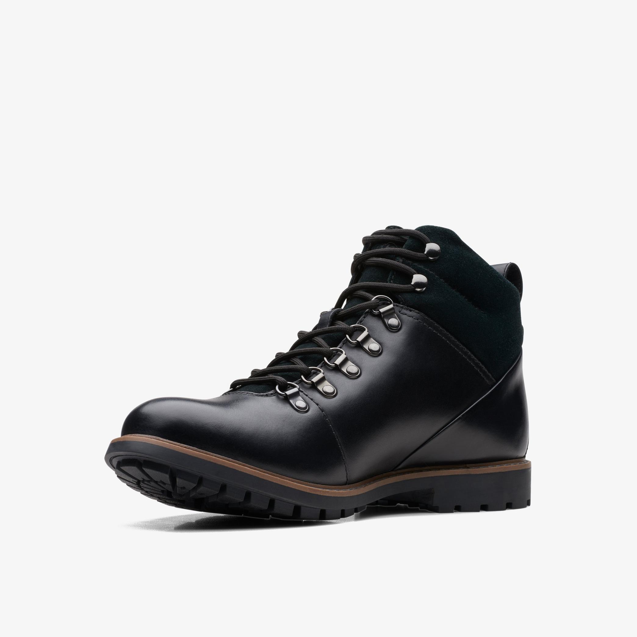 Westcombe Hi Waterproof Black Warmlined Leather Ankle Boots, view 4 of 6