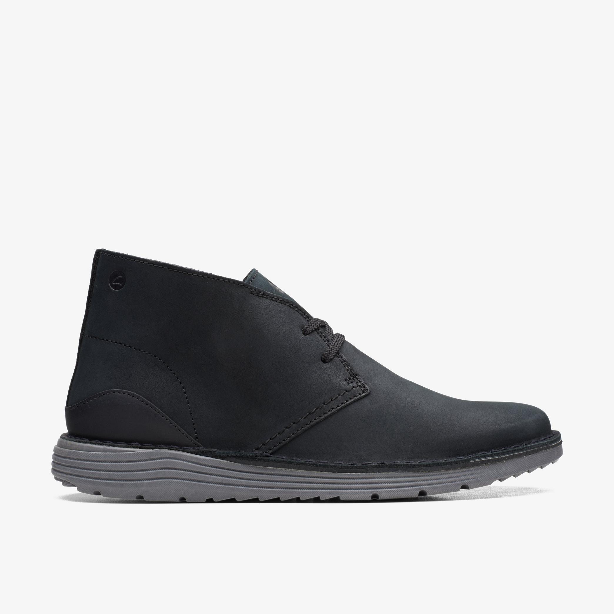 Brahnz Mid Black Nubuck Ankle Boots, view 1 of 6