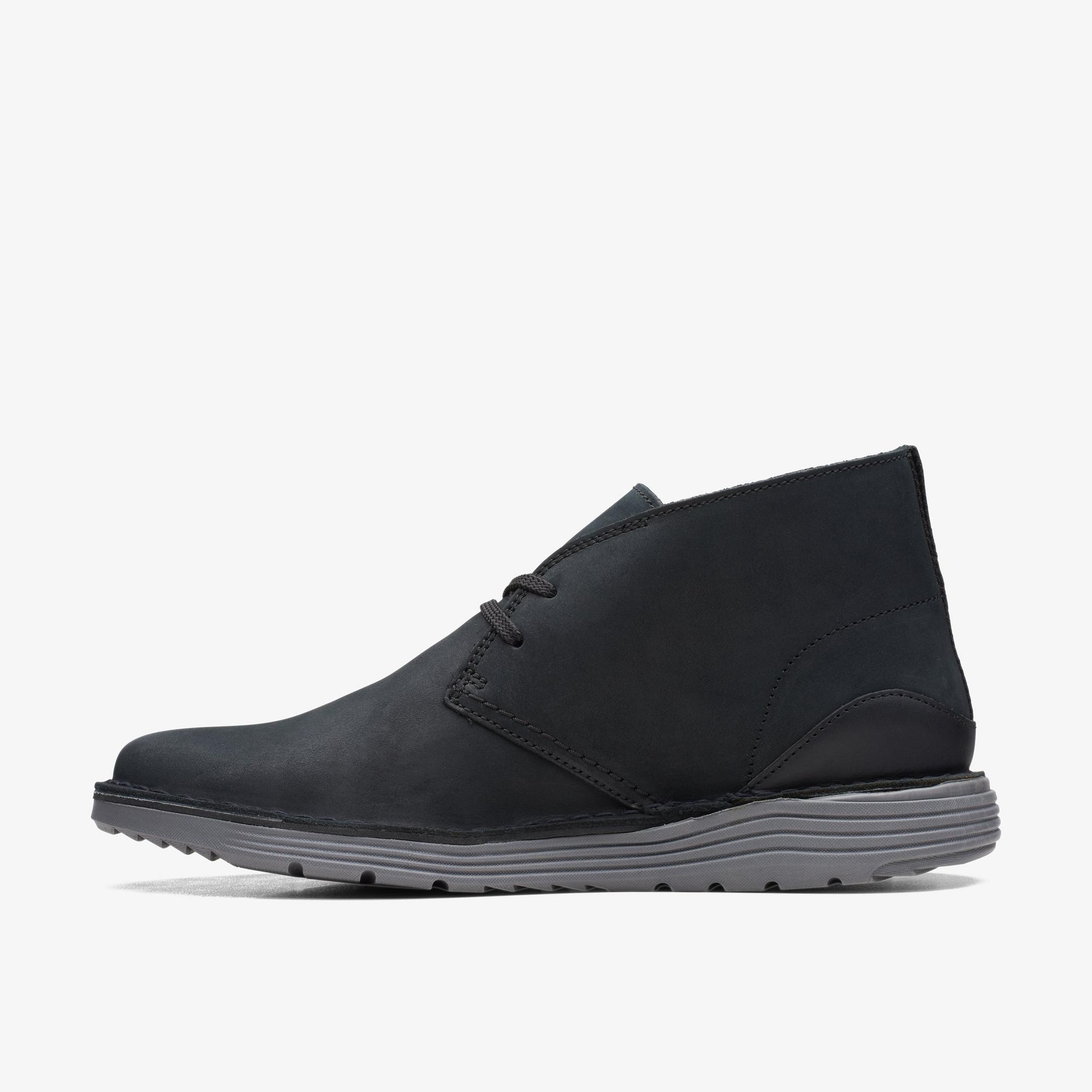 Brahnz Mid Black Nubuck Ankle Boots, view 2 of 6