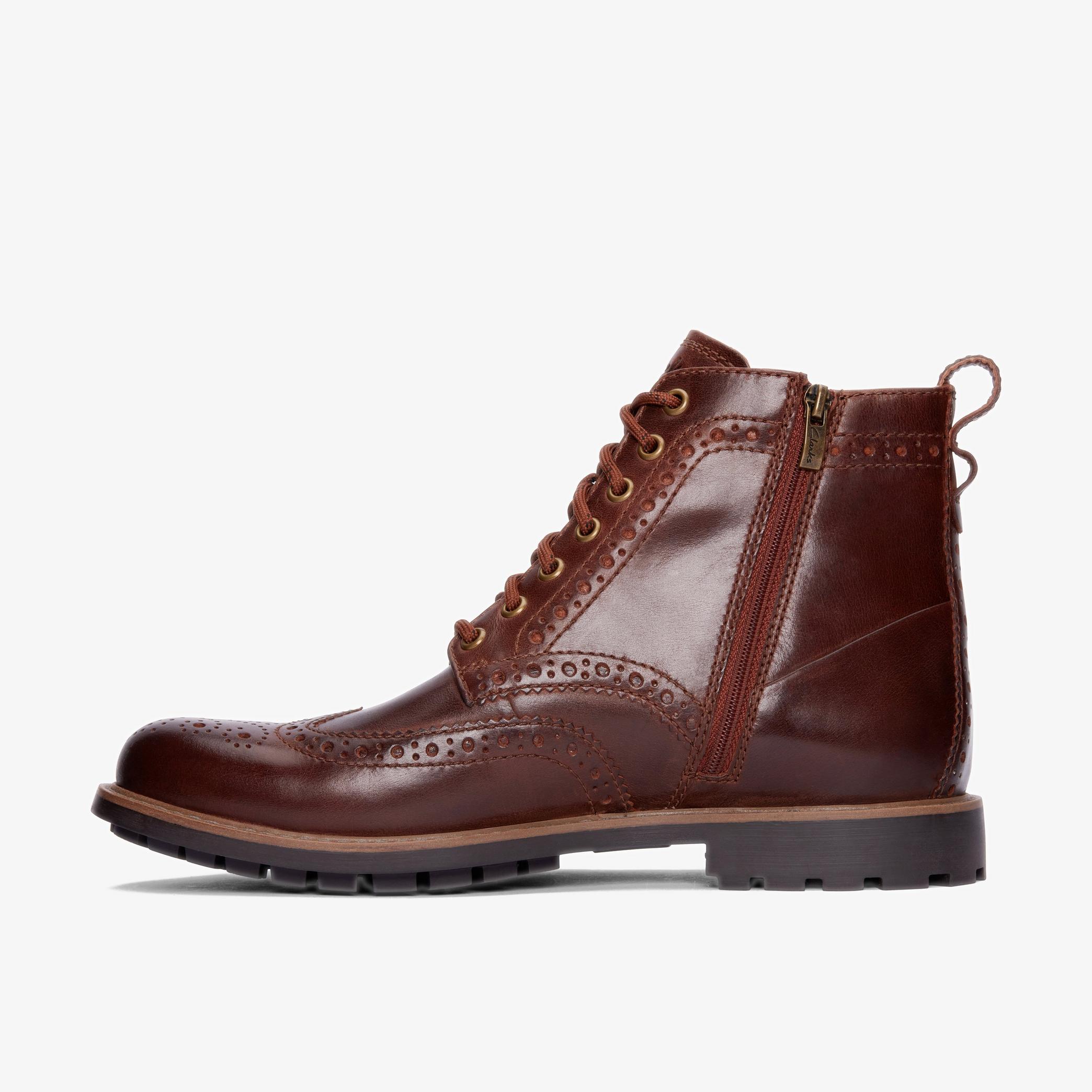 WestcombeLimit Brown Leather Ankle Boots, view 2 of 6