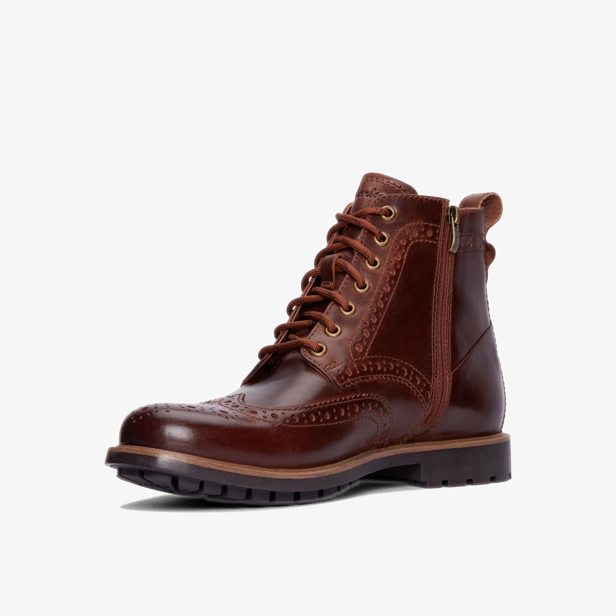 WestcombeLimit Brown Leather Ankle Boots, view 4 of 6