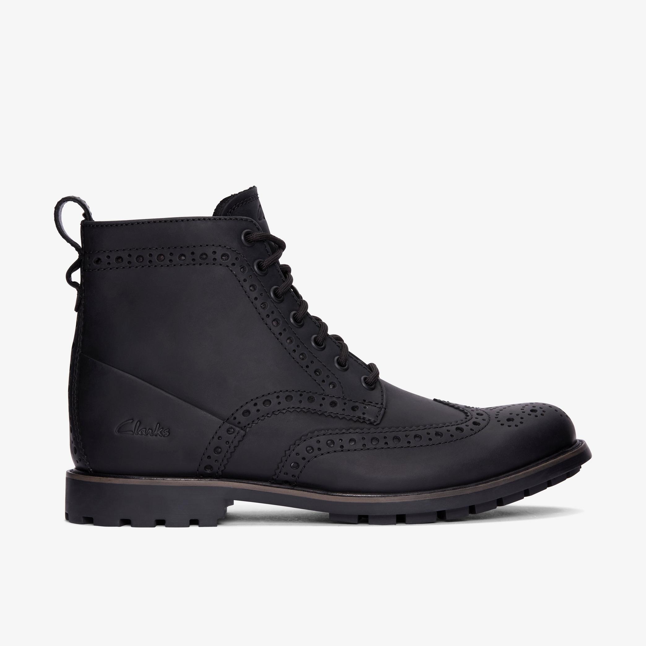 Westcombe Limit Black Warmlined Leather Ankle Boots, view 1 of 6