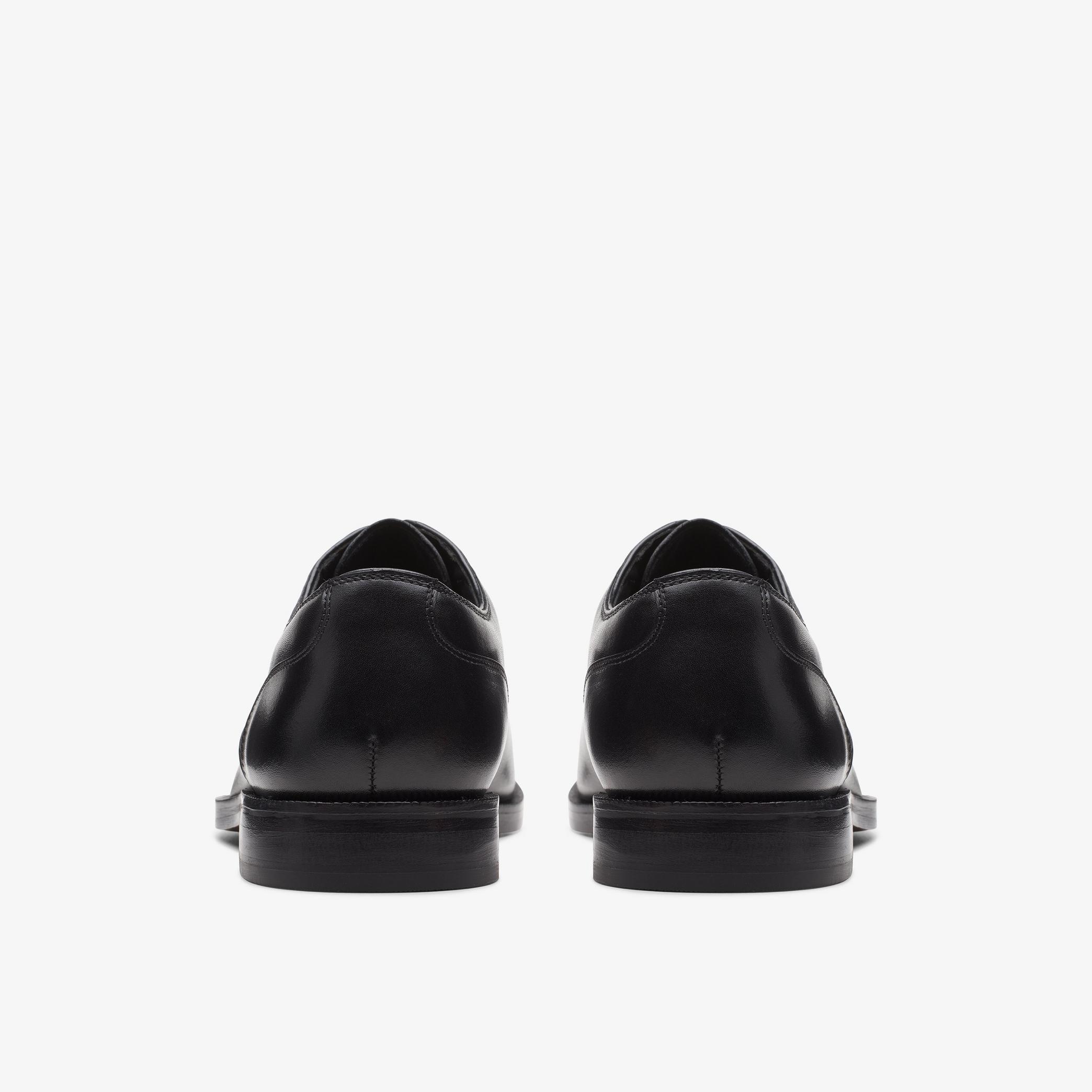 Mens Craftdean Cap Black Leather Shoes | Clarks UK