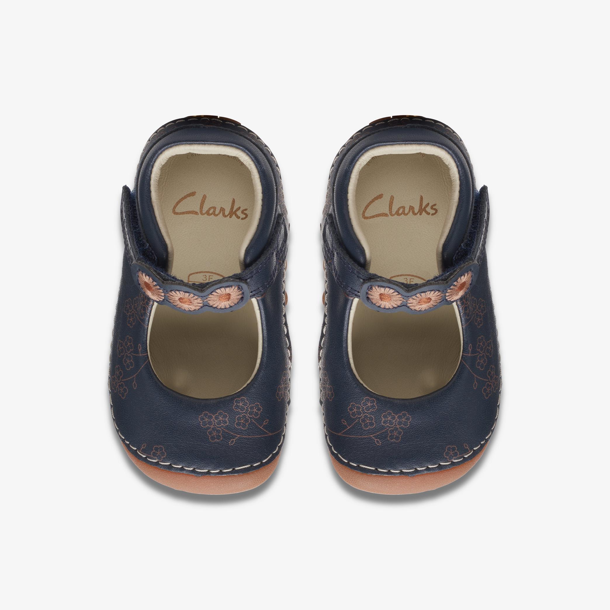 Tiny Flora Toddler Navy Combination Shoes, view 6 of 6