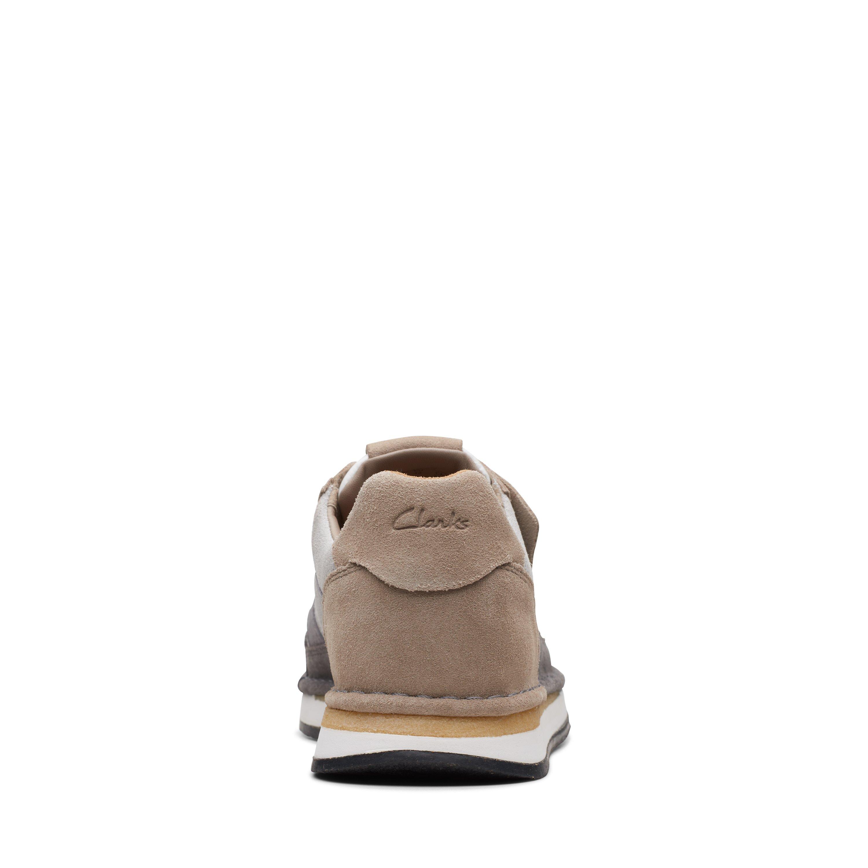 Clarks Mens Craft Run Tor Grey Suede Active Tennis Sneaker Shoes