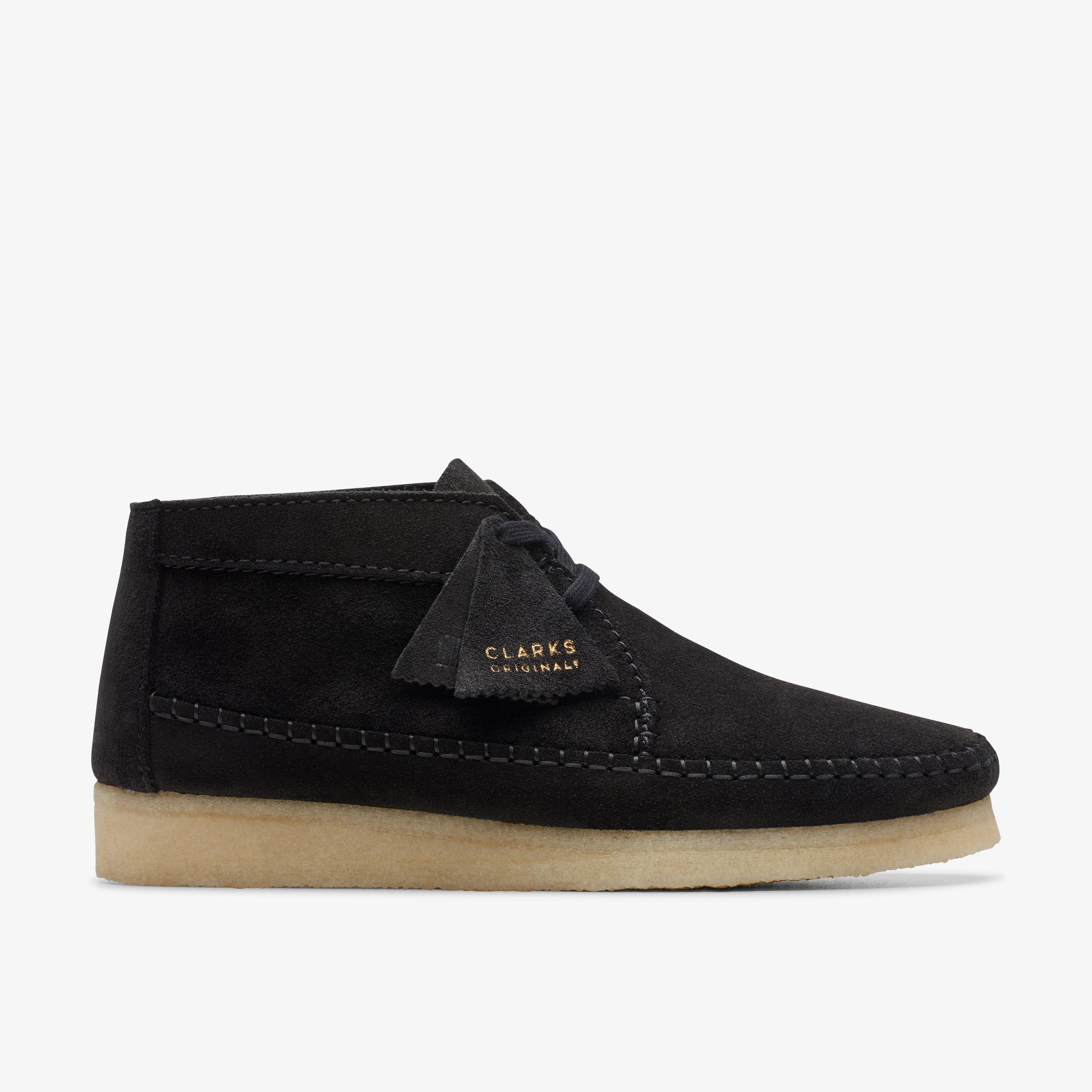 Men Weaver Black Suede Boots | Clarks US