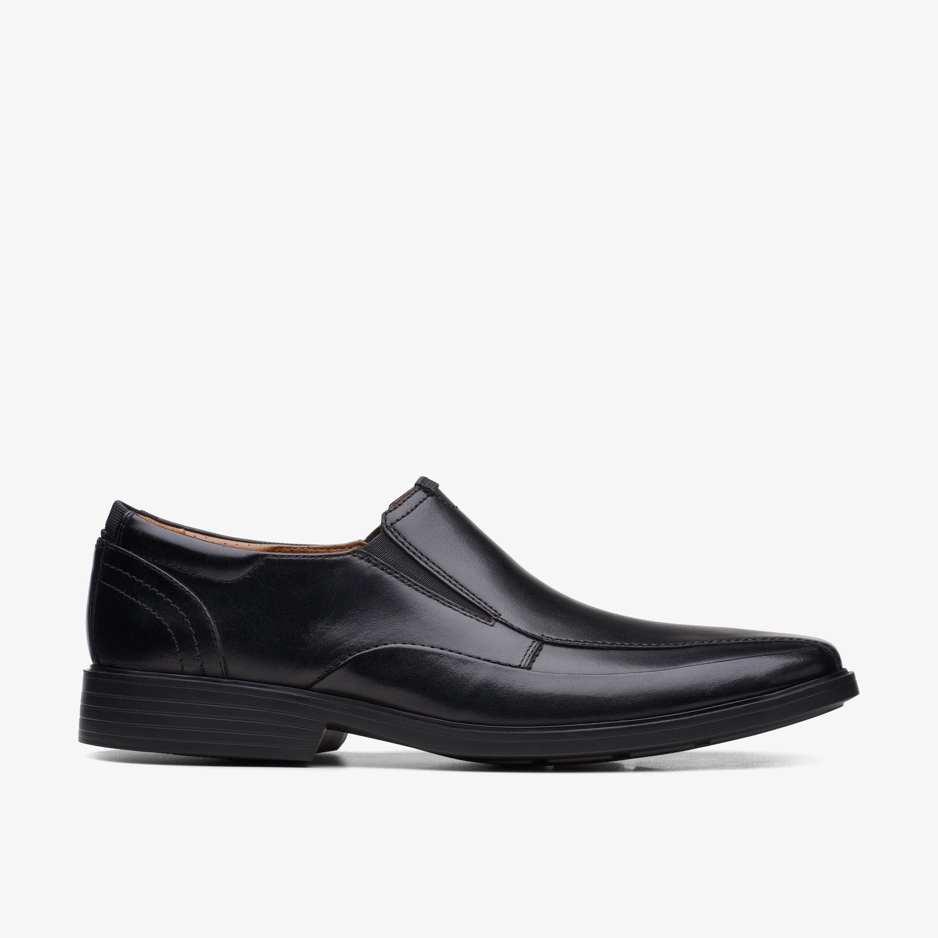 Mens Clarkslite Ave Black Leather Slip Ons | Clarks Outlet