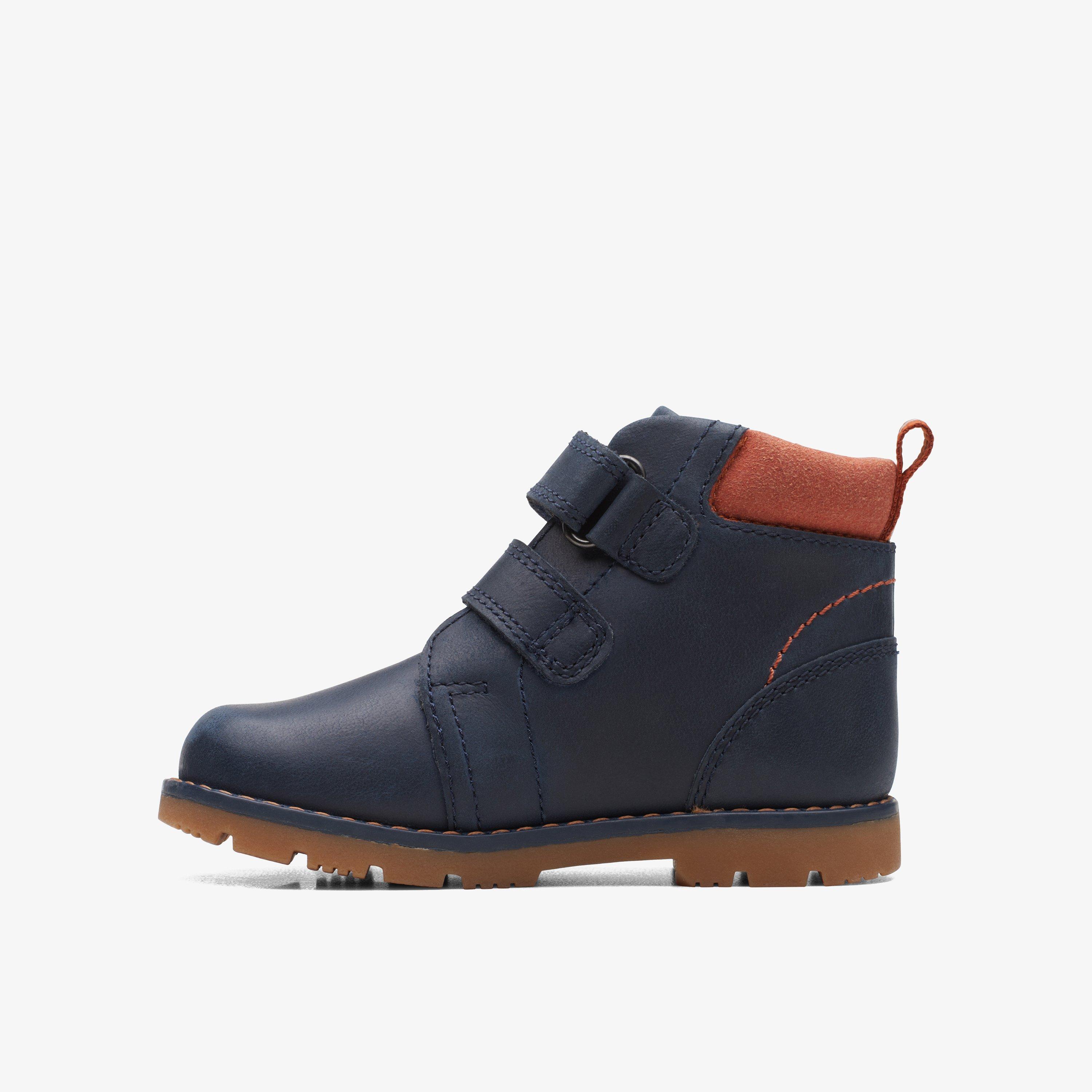 Heath Strap Toddler Navy Ankle Boots Riptape, view 2 of 6