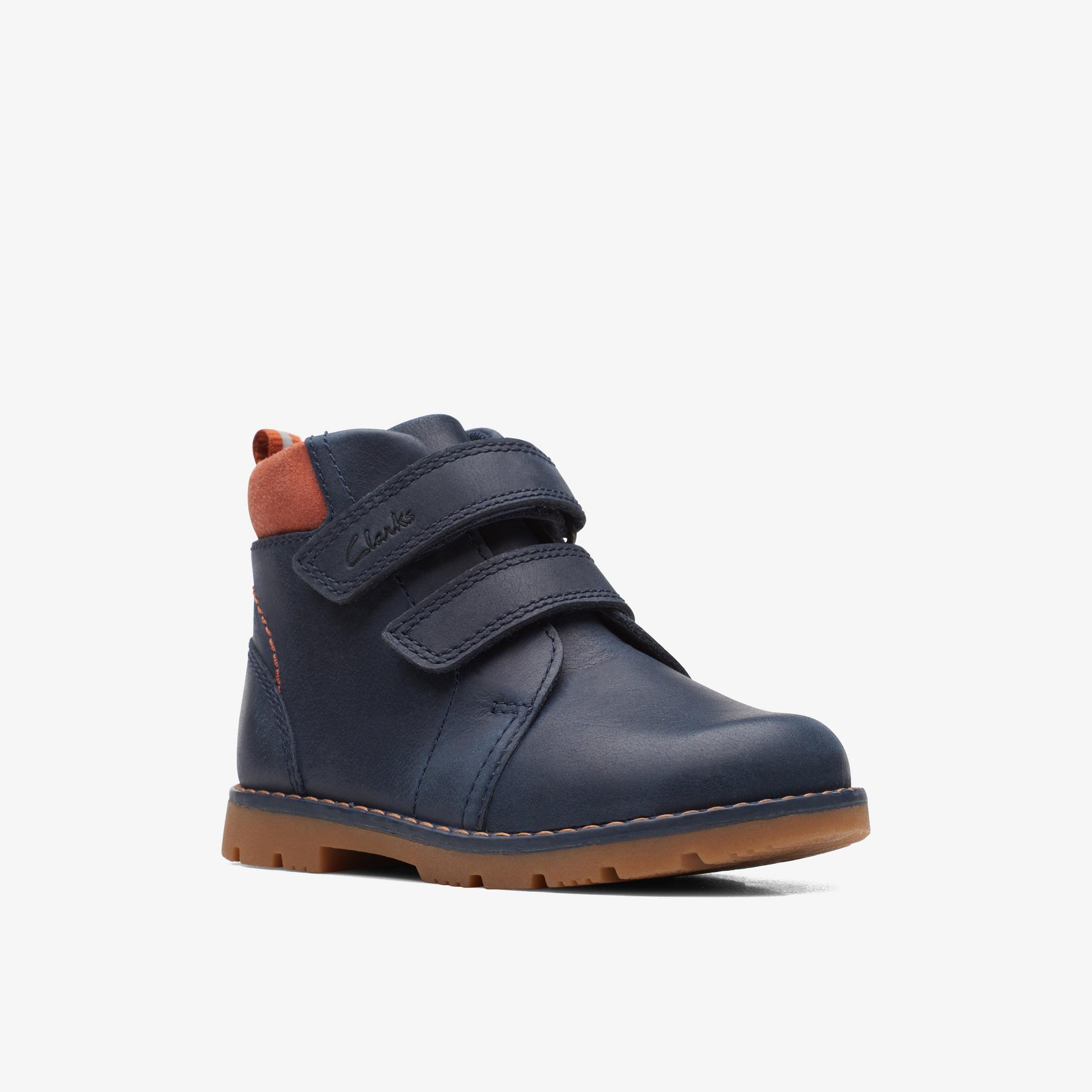 Heath Strap Toddler Navy Ankle Boots, view 3 of 6
